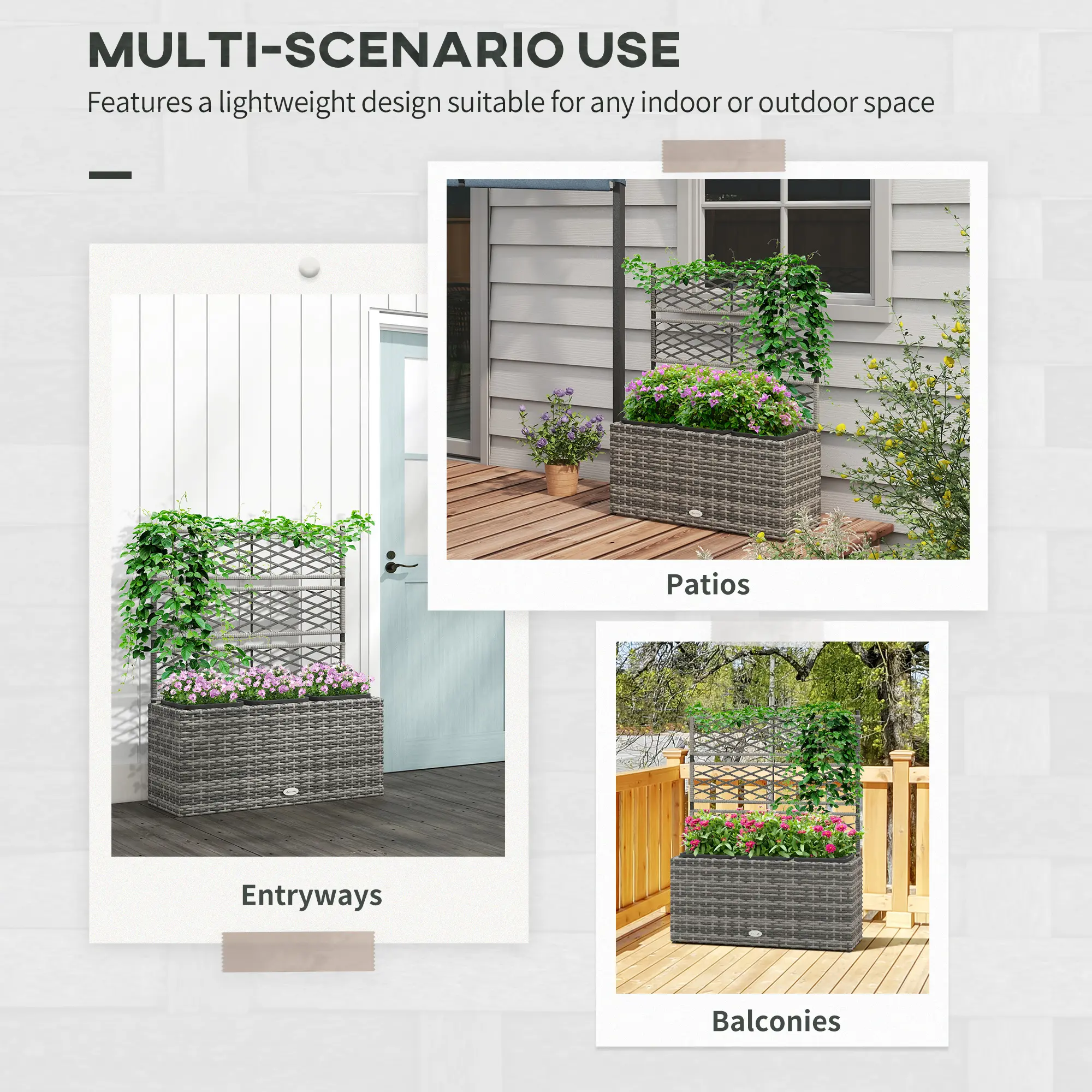 33L Garden PE Rattan Planter