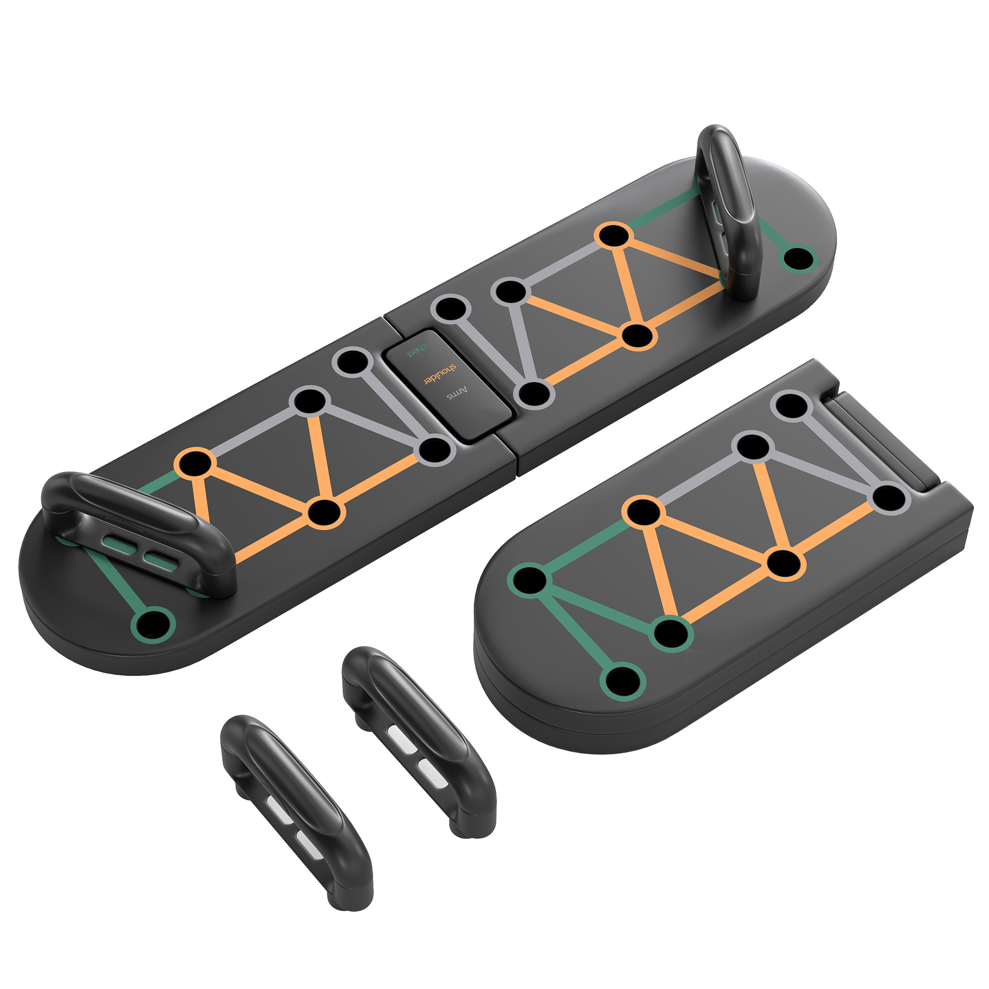 SPORTNOW Foldable Push Up Board With Non-Slip Pads, For Chest, Arms, Shoulders — image 3