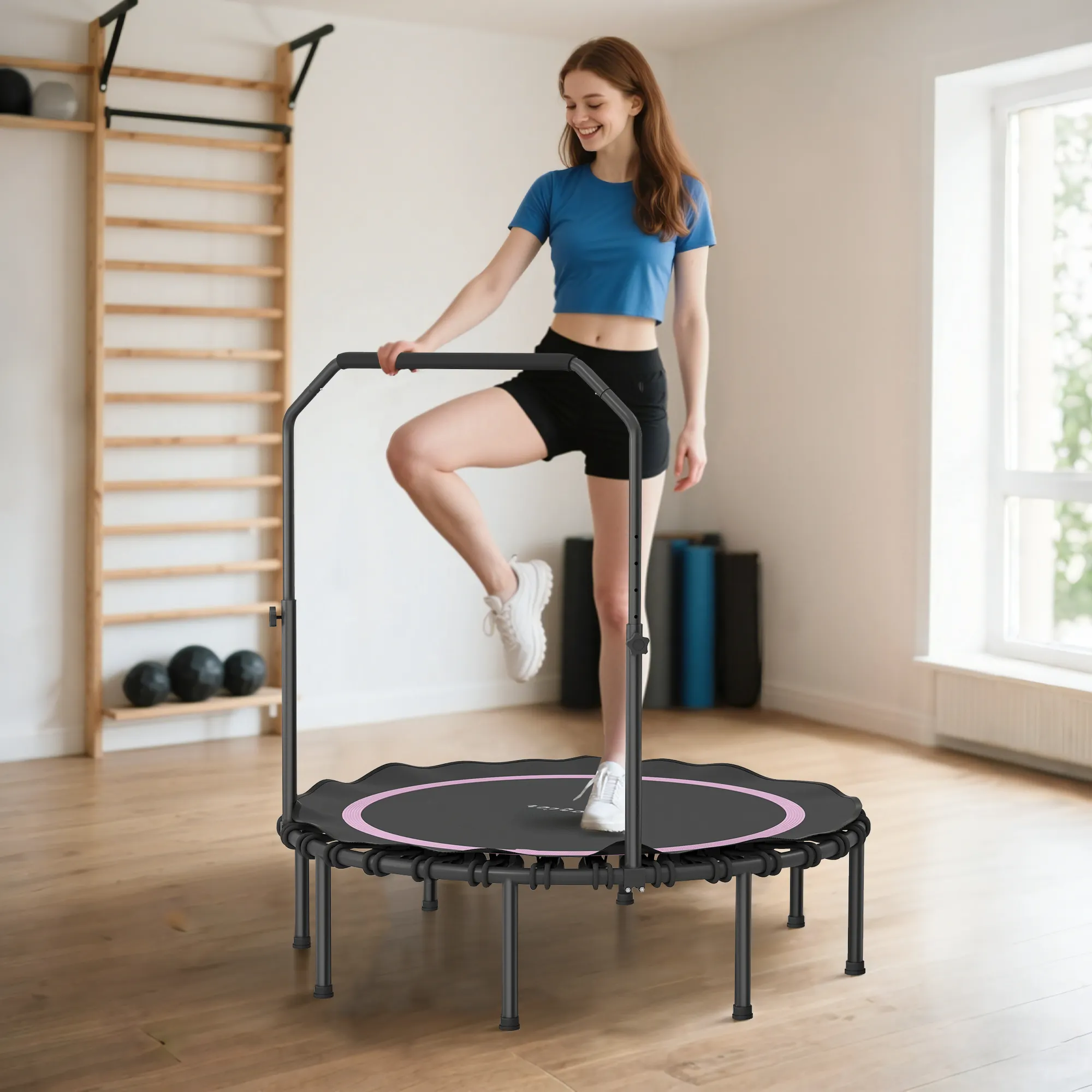 48" Rebounder Trampoline for Adults, Foldable Mini