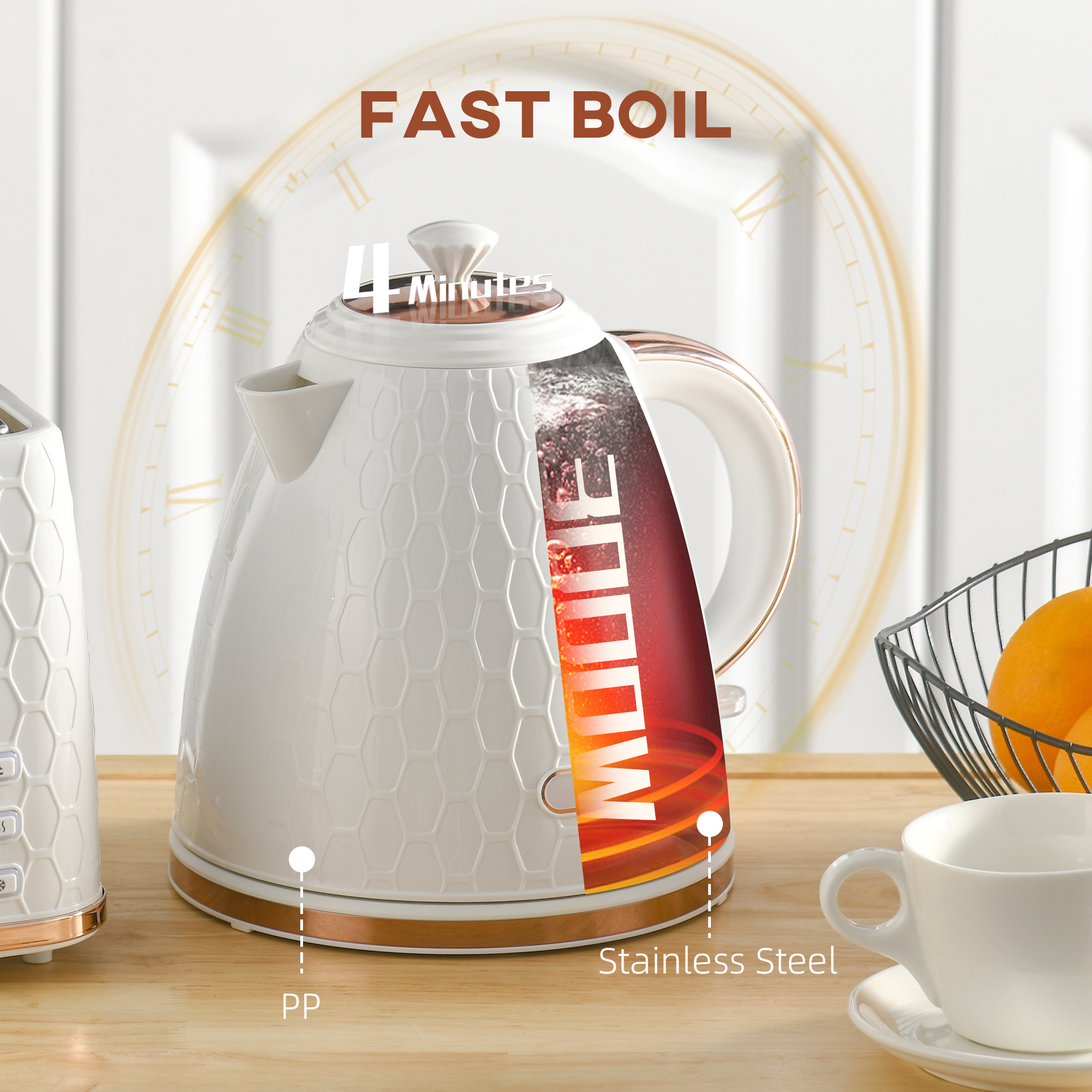 3kW Rapid Boil Honeycomb Kettle - Cream — image 5