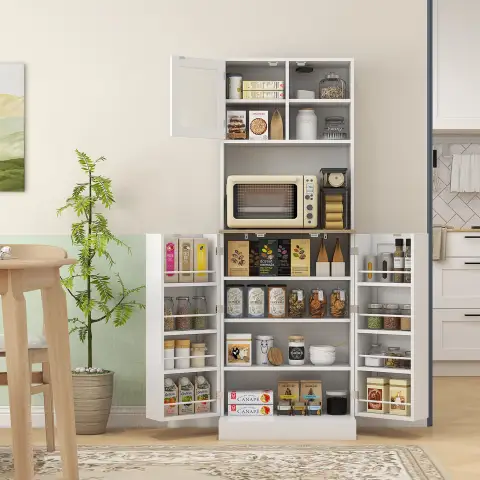 66 5 tall kitchen pantry cabinet kitchen hutch microwave cabinet with ad
