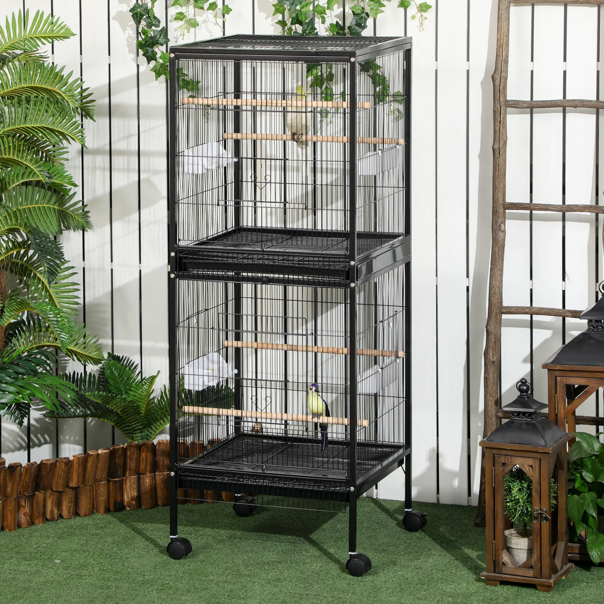 55" 2 In 1 Bird Cage Aviary