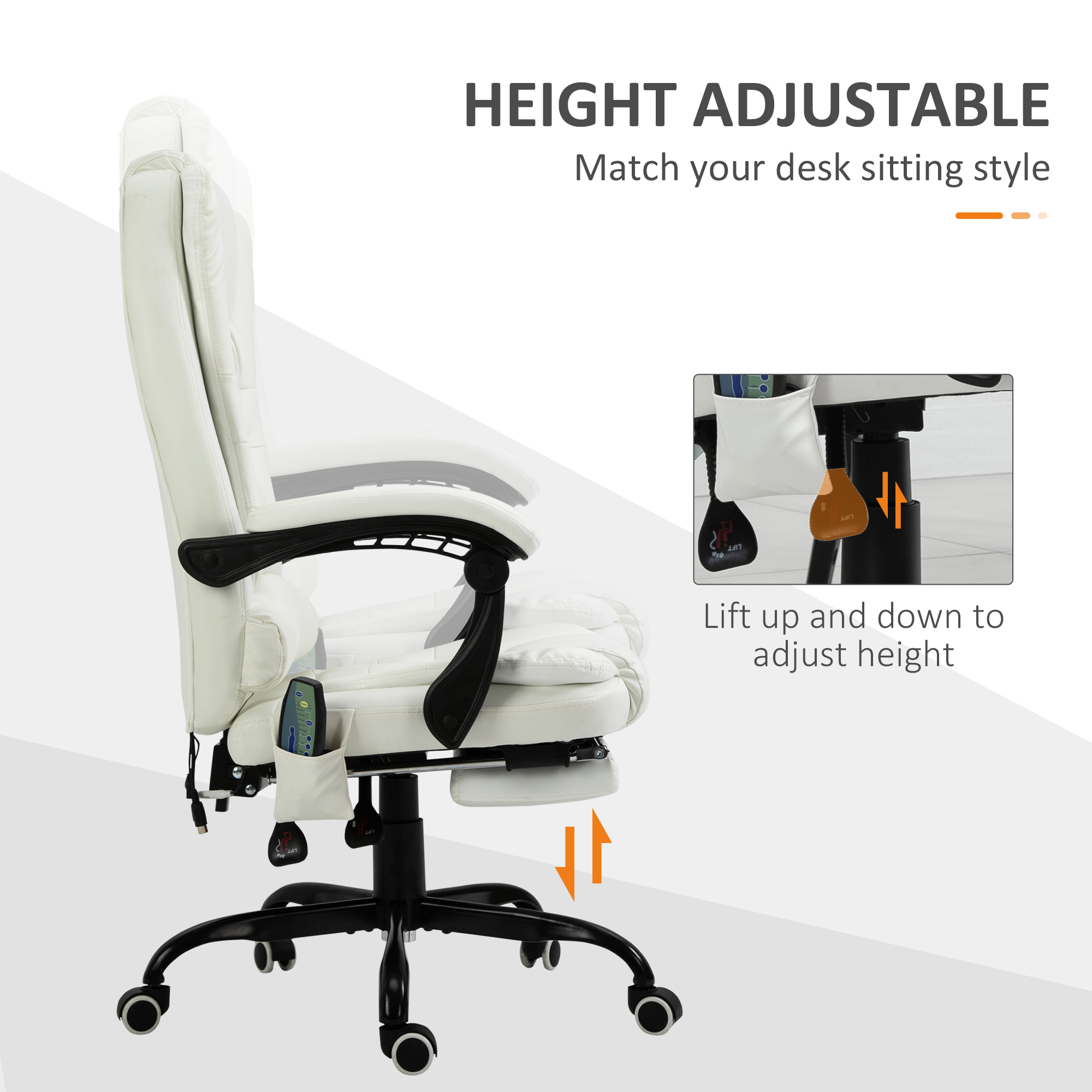 7-Point Vibrating Massage Office Chair High Back Executive β photo 3