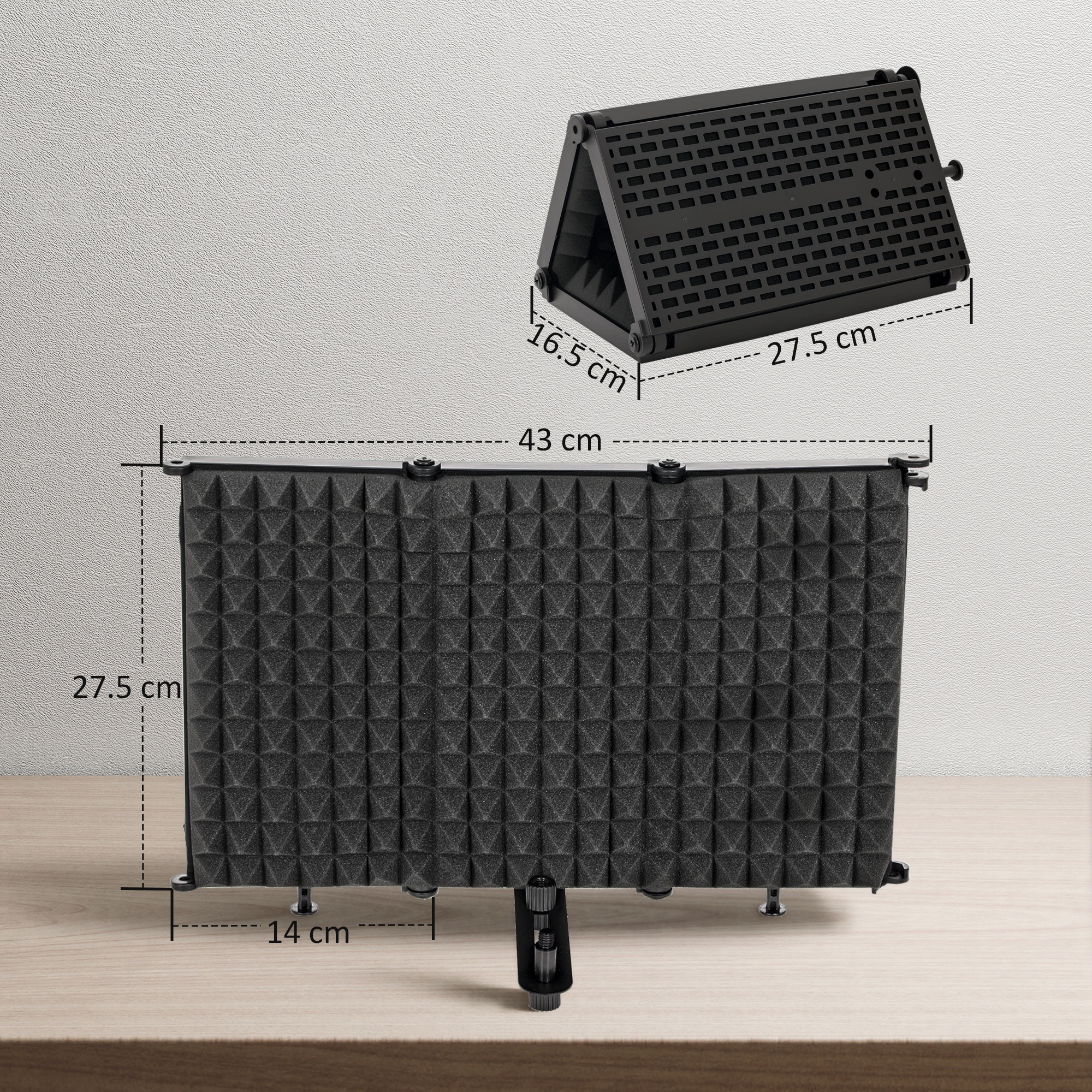 Studio Microphone Isolation Shield, Foldable Adjustable Recording Equipment — image 5