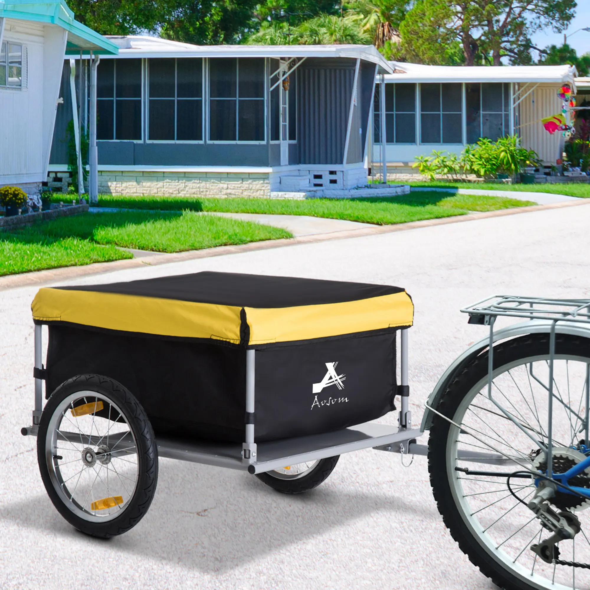 Bicycle Cargo Trailer, Two-Wheel Bike Luggage Wagon