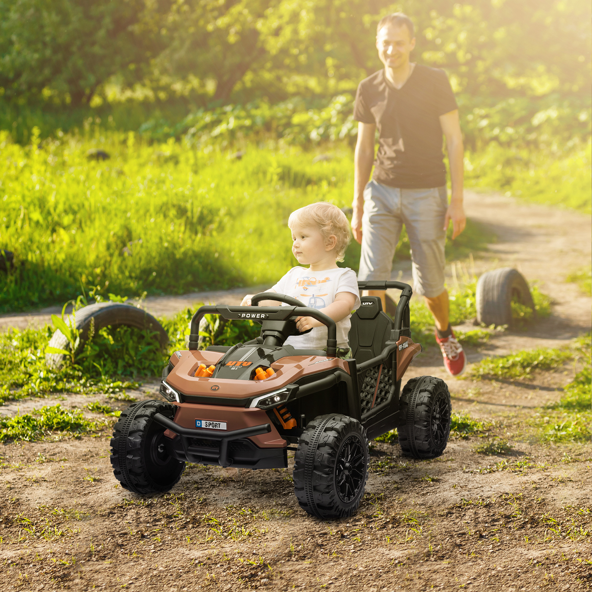 12V Battery Powered Ride On Truck W/ Remote, Four Suspension Wheels, Horn — image 4