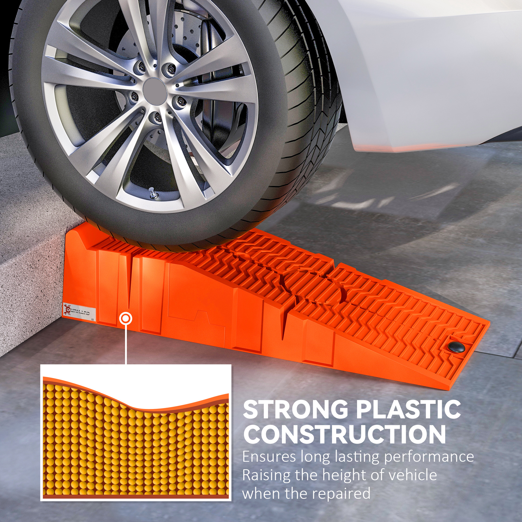 DURHAND 2 PCs Car Ramps Heavy Duty 2.5 Ton Motorhome