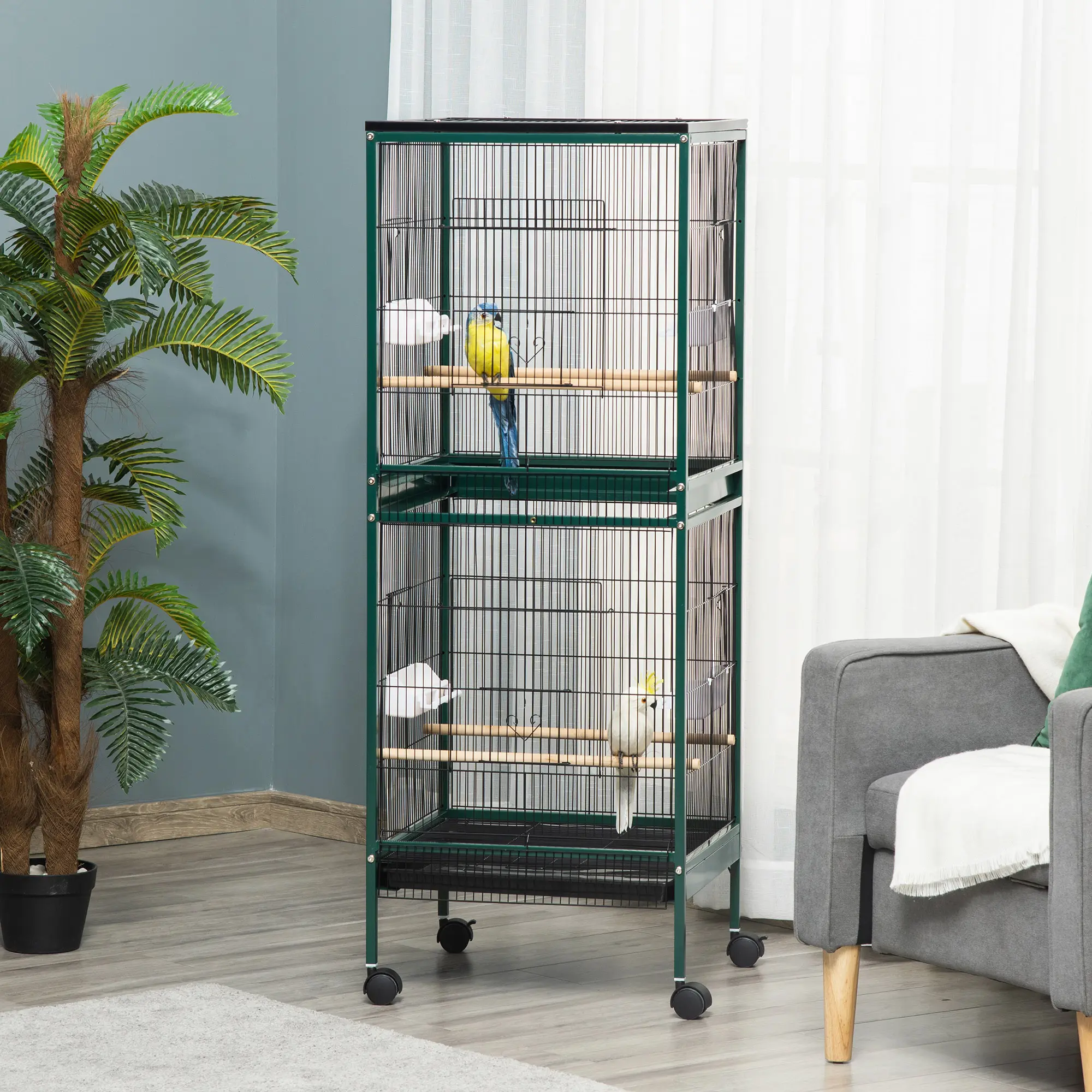 Large Bird Cage with 1.7 ft. Width