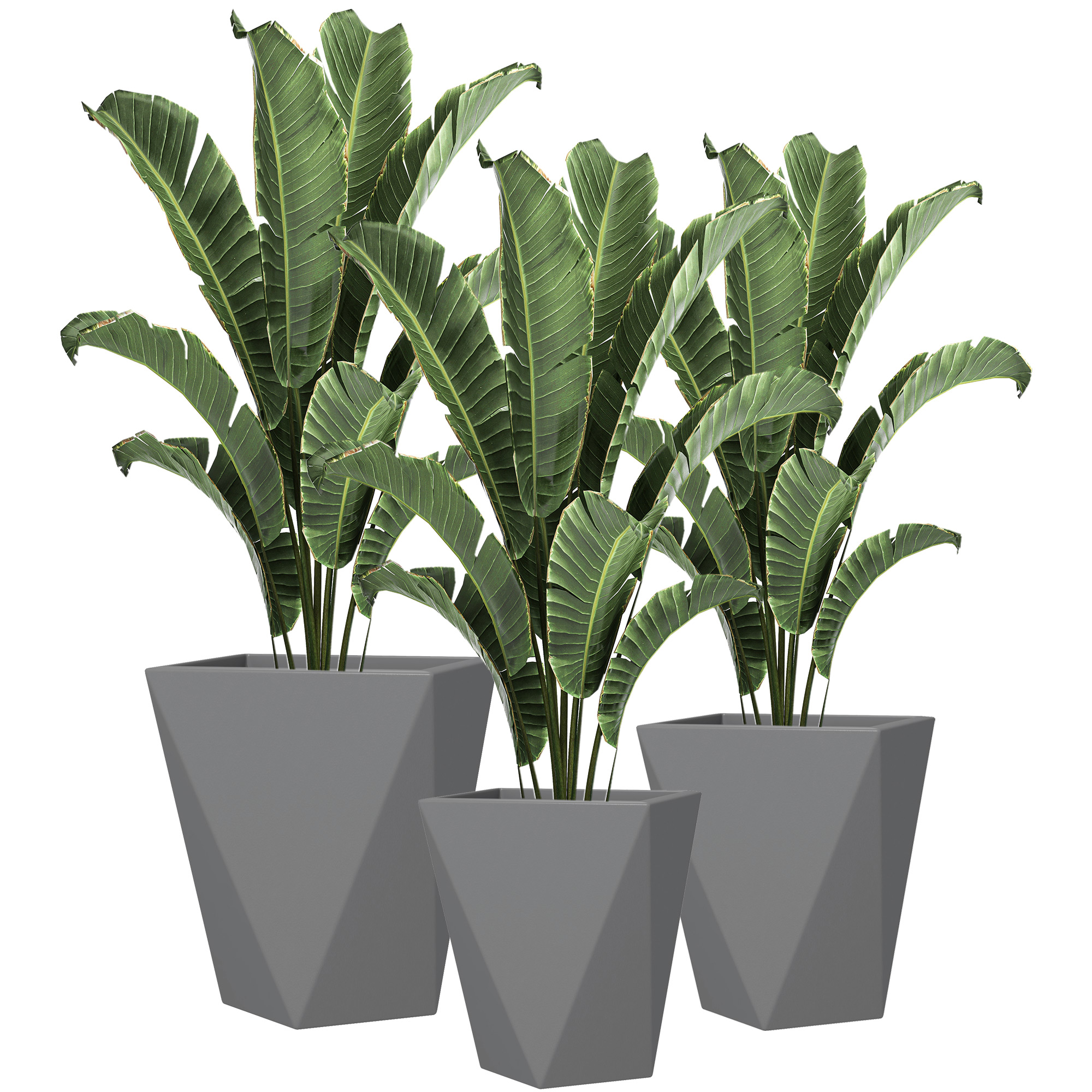 Tall Planters, Set of 3, picture 2 of 2