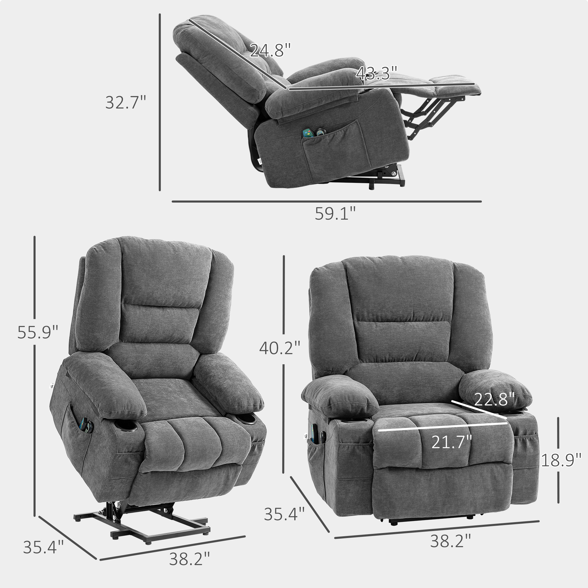 Power Lift Chair β Electric Recliner Chair with Vibration β photo 5