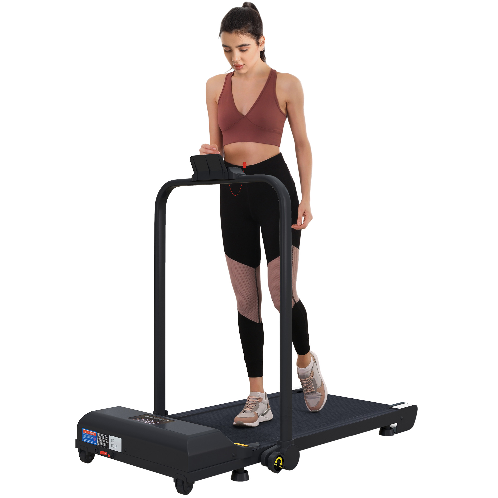 2.5HP Walking Pad Treadmill, Folding Under Desk Treadmill, Walking Machine, 1-10km/h, With Remote Control - Image 1