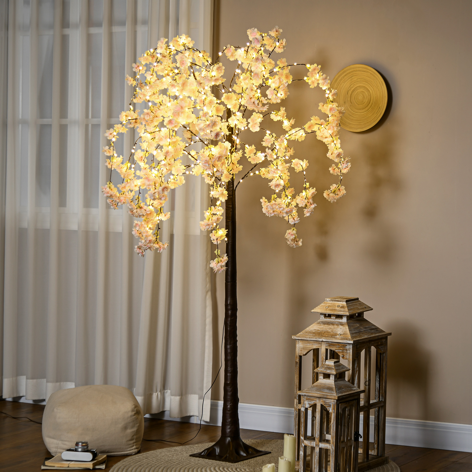 450 LED Light Decorative Artificial Blossom Tree - Pink — image 4