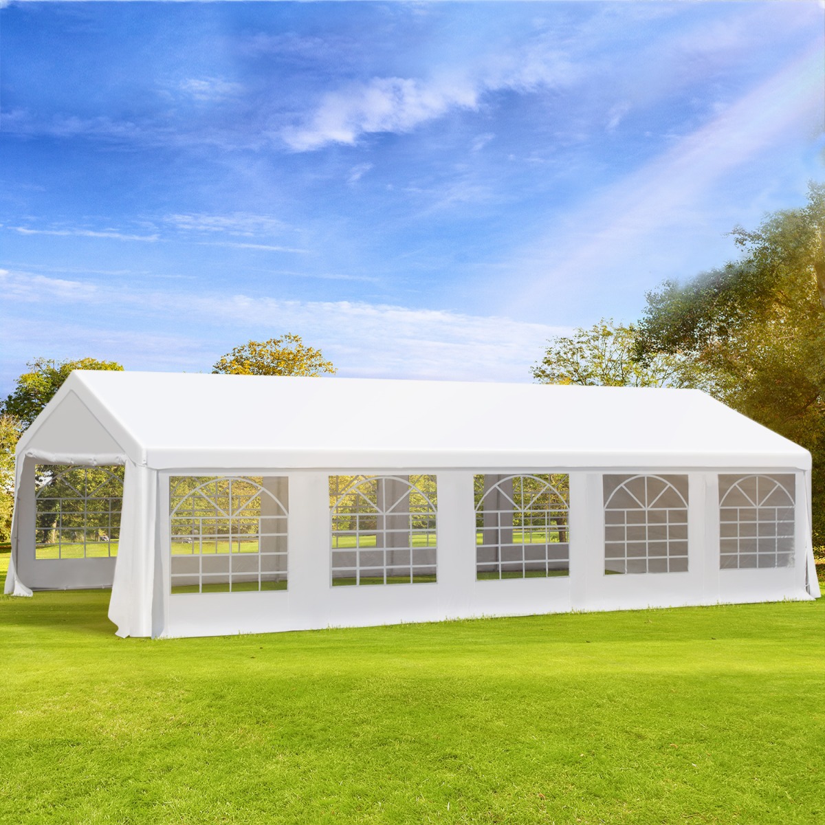 Heavy Duty Wedding Canopy 20×32 Outdoor Shelter for Weddings, Parties, BBQ White