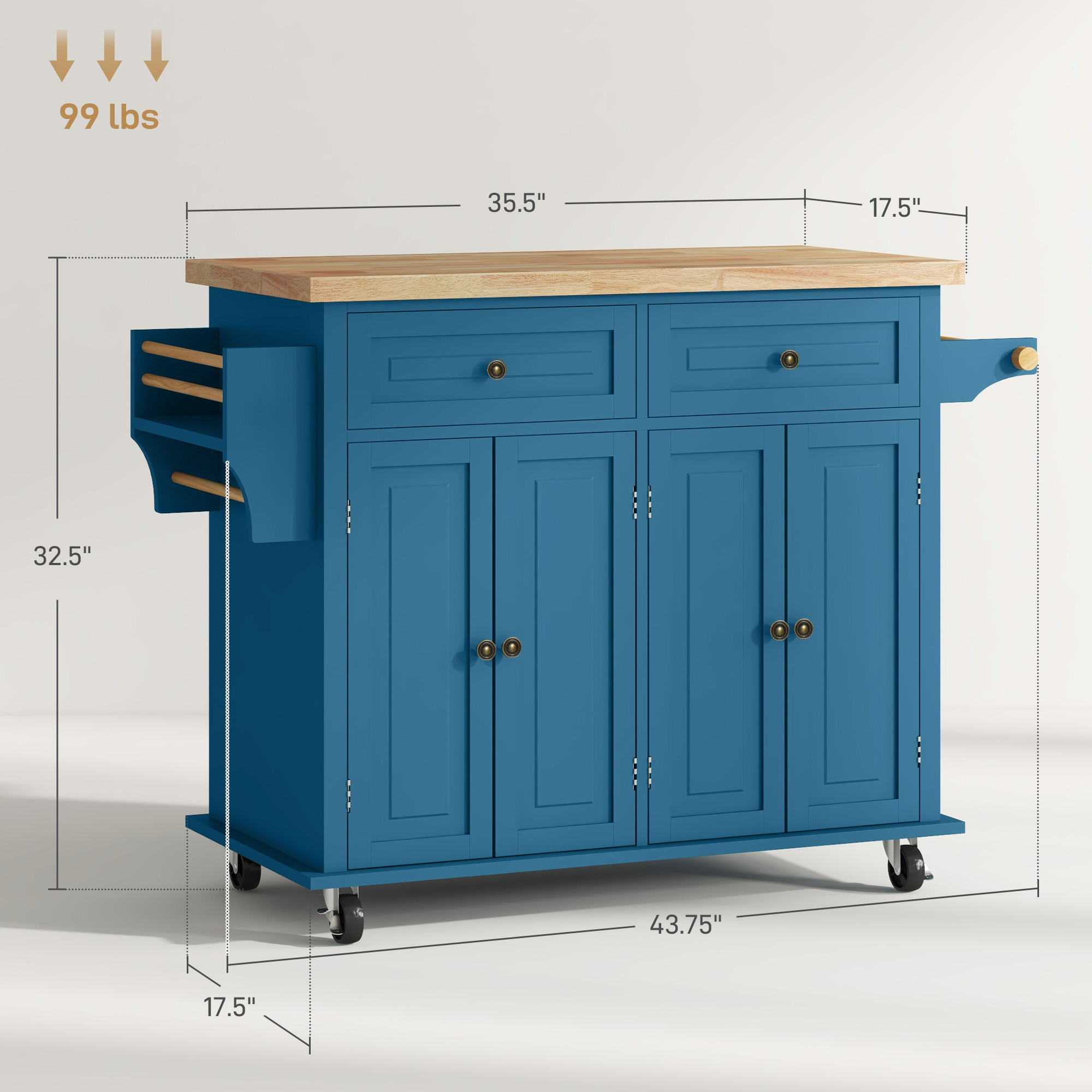 Kitchen Island on Wheels