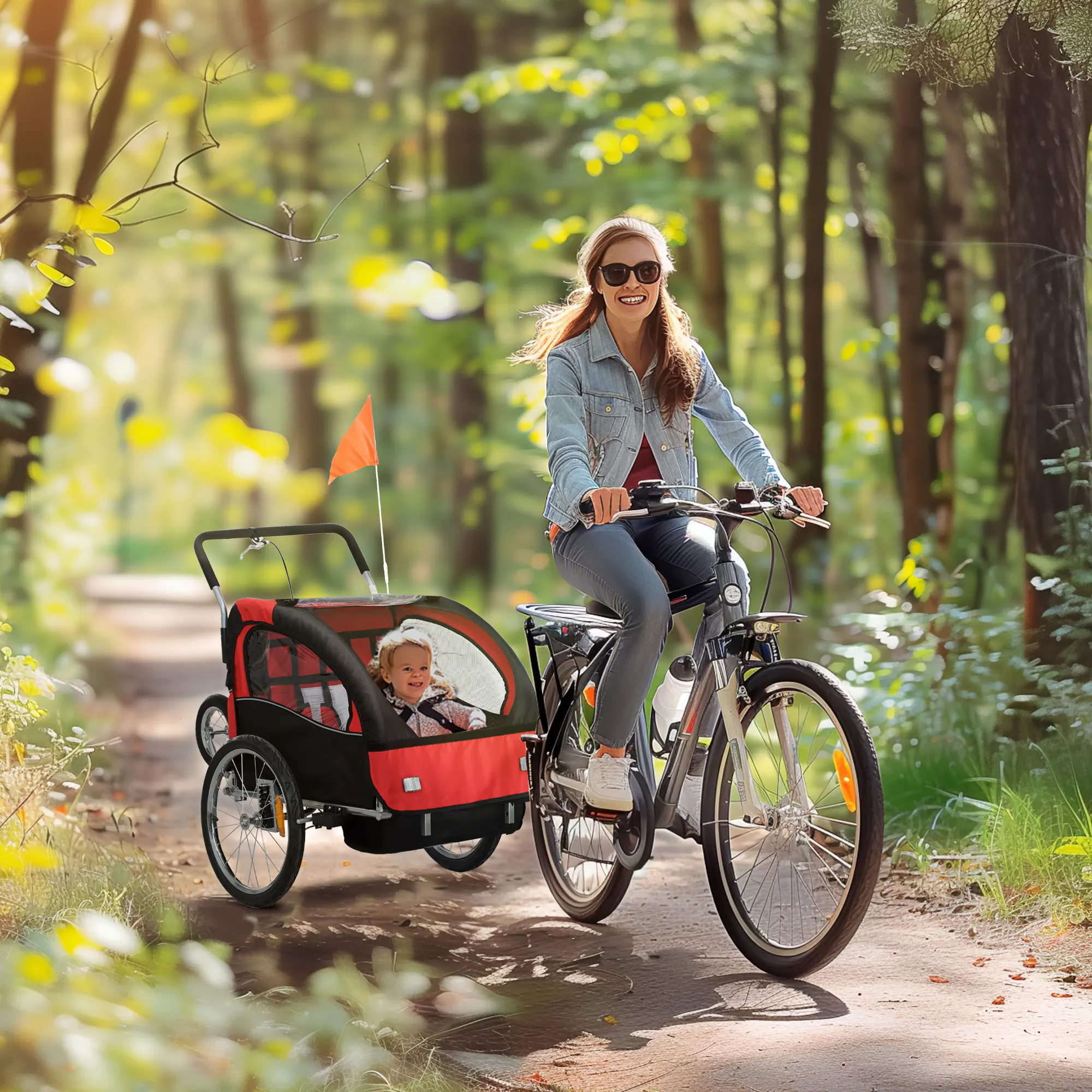 2-Seat Elite 360 Swivel Bike Trailer