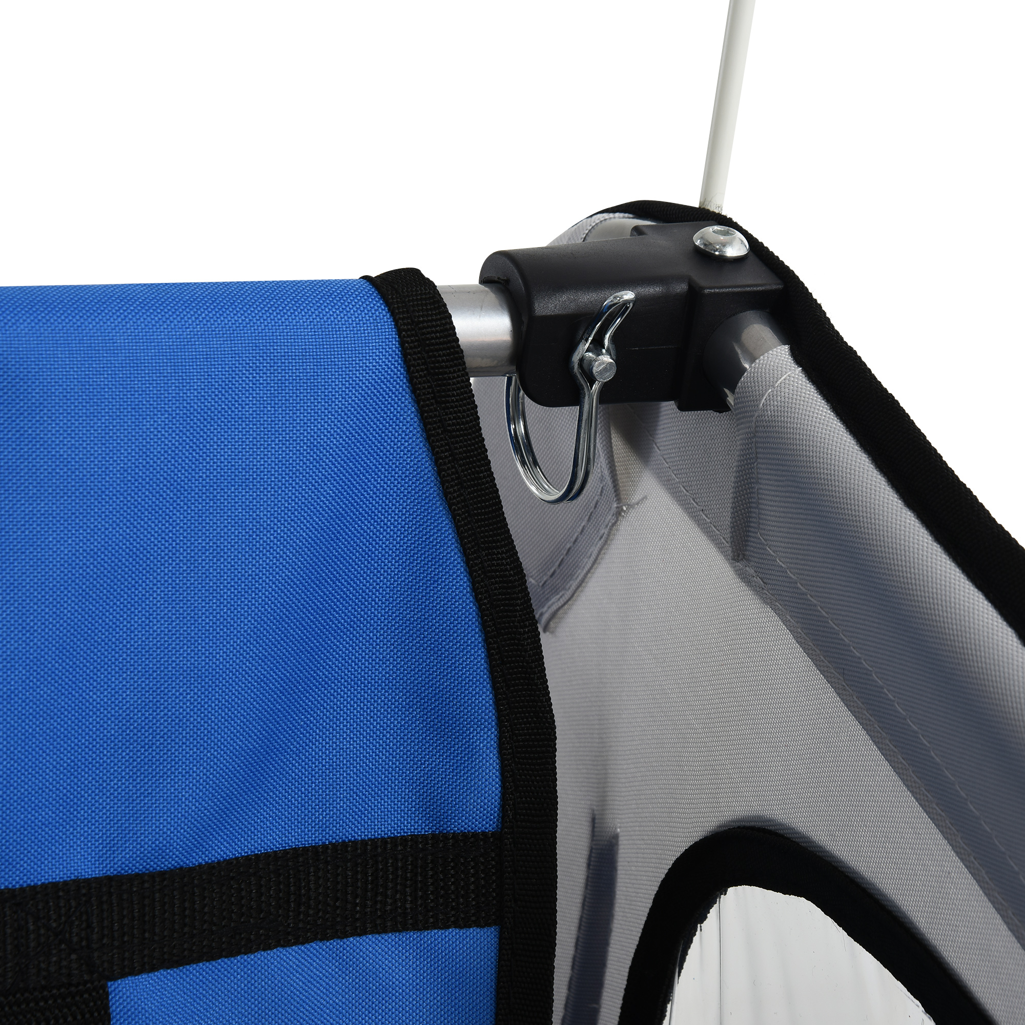 2-Seat Child Bike Trailer for Kids with a Strong Steel Frame, 5-Point Safety Harnesses, & Comfortable Seat, Blue