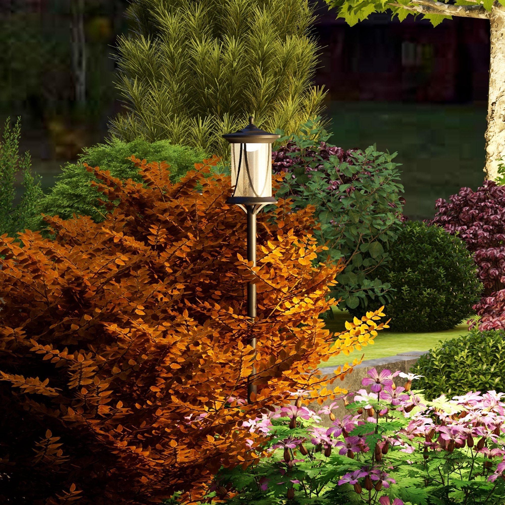 Solar Lamp Post Light, 1.3 M LED Outdoor Street Waterproof IP44 For Patio — image 3