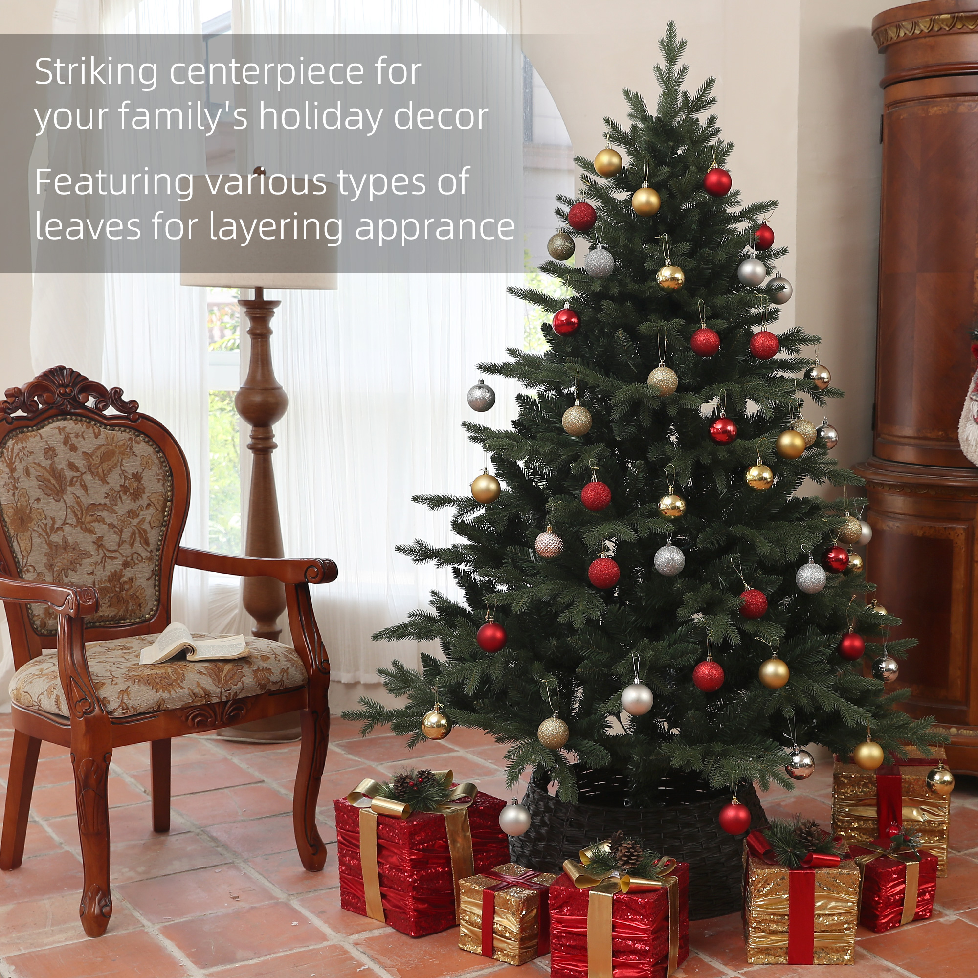 6ft Artificial Spruce Christmas Tree - Green