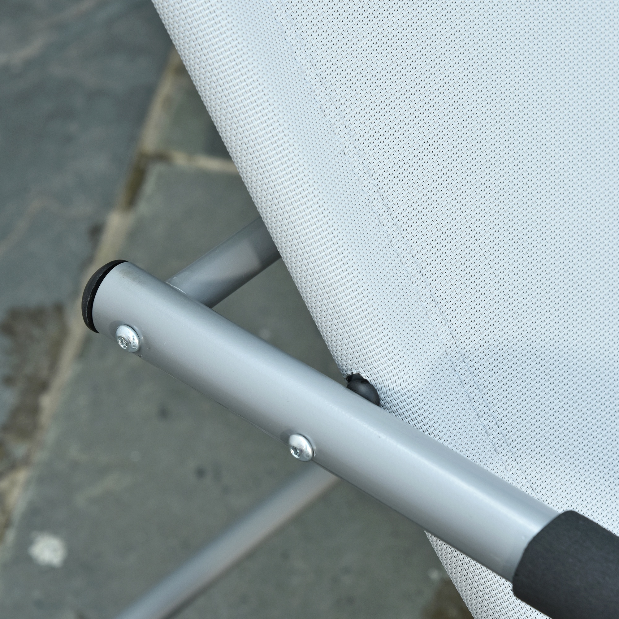  Zero Gravity Rocking Chair Outdoor Chaise Lounge Chair Recliner Rocker with Detachable Pillow and Weather-Fighting Fabric for Patio, Deck, Pool, Gray