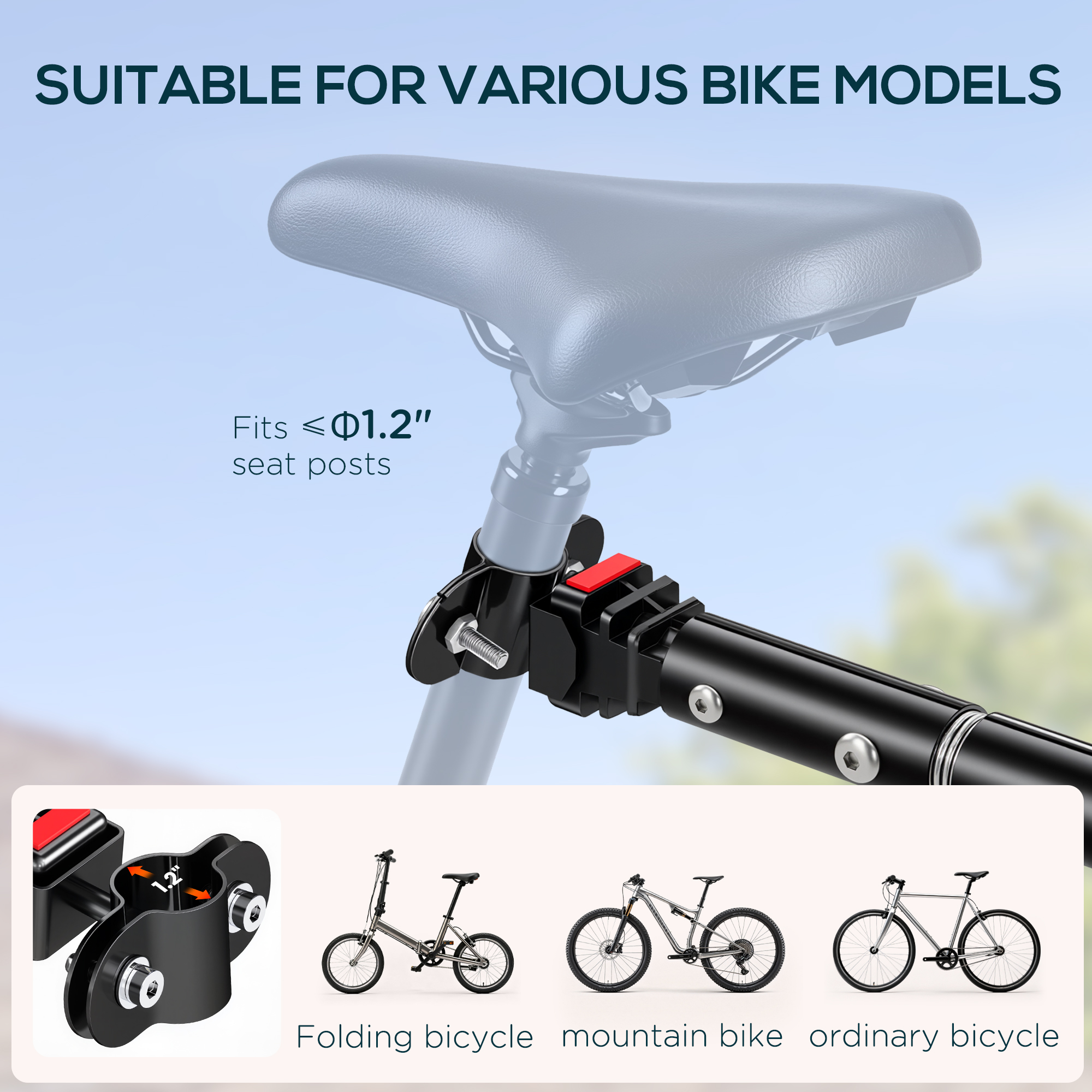Bicycle Cargo Trailer with Removable Box and Waterproof Cover β photo 5