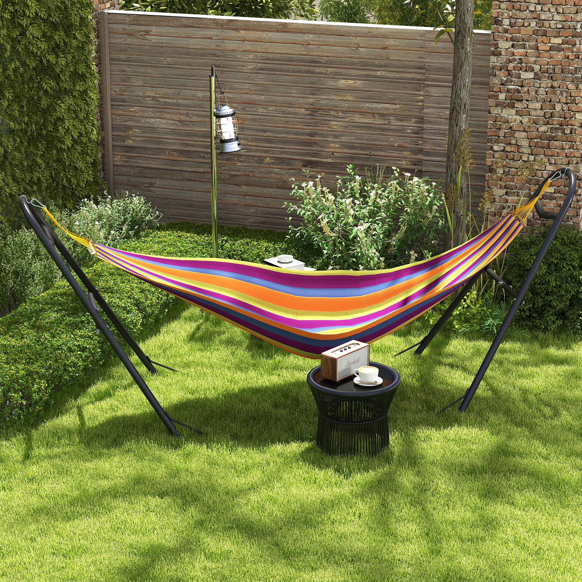 Hammock Stand, Portable Adjustable Steel Frame Hammock Stand, Weather Resistant, 10.3′, 550 lbs. Capacity, Black