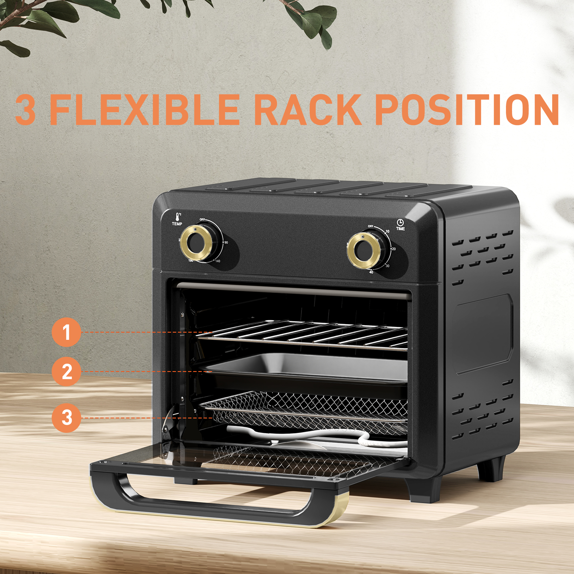 10L Air Fryer Oven, Mini Oil Free Cooking, Grill, Roast, Bake, With Adjustable — image 5