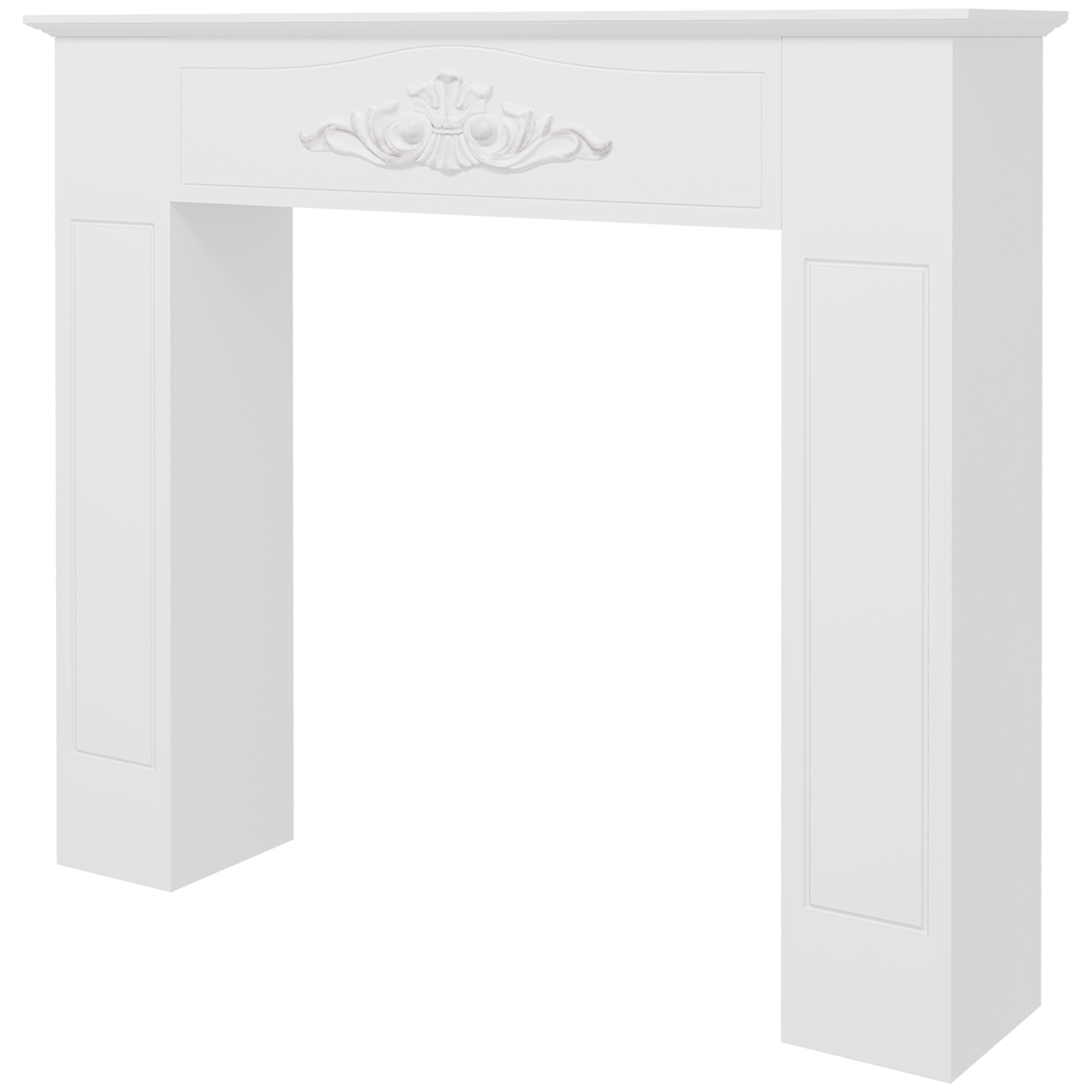 Freestanding Fireplace Surround, Modern Fireplace Mantel with Leg for Electric Fireplaces, 44.7" W x 40"…