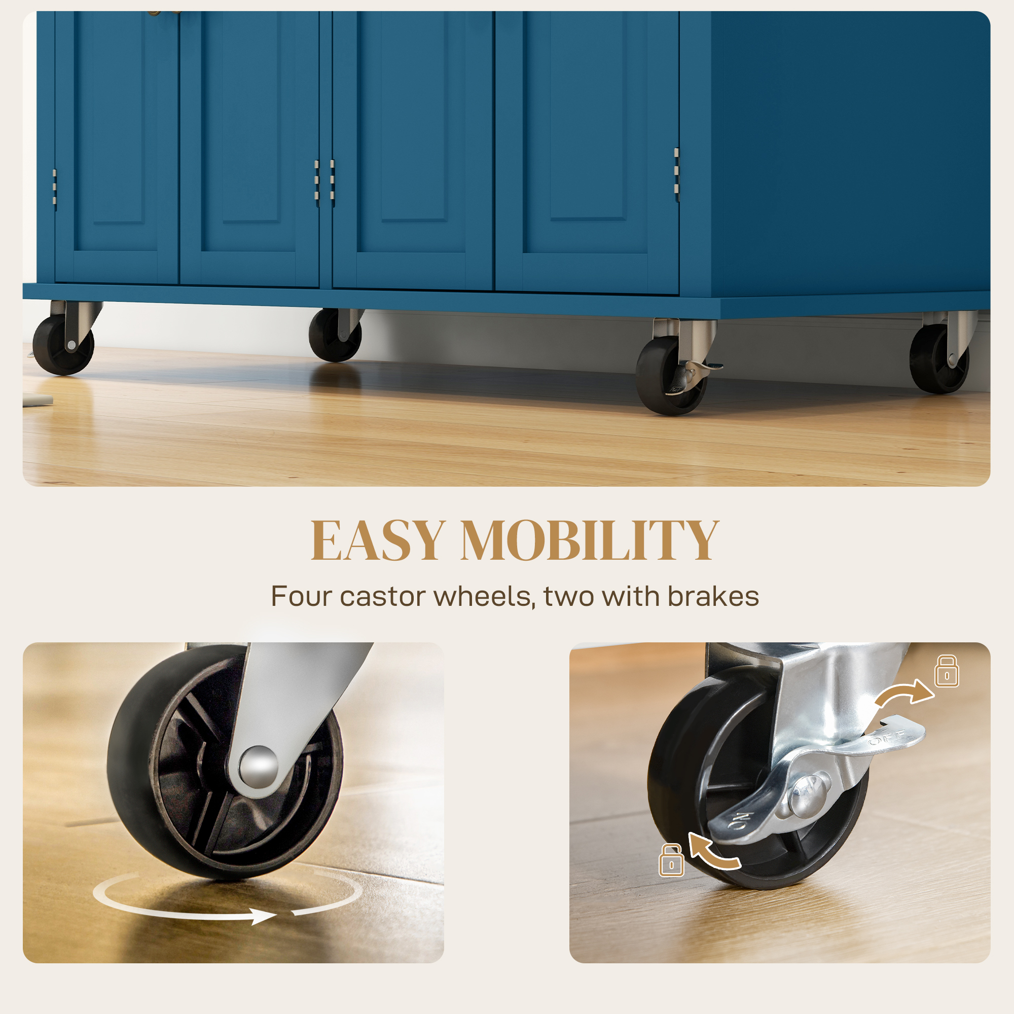 Kitchen Island on Wheels view 7