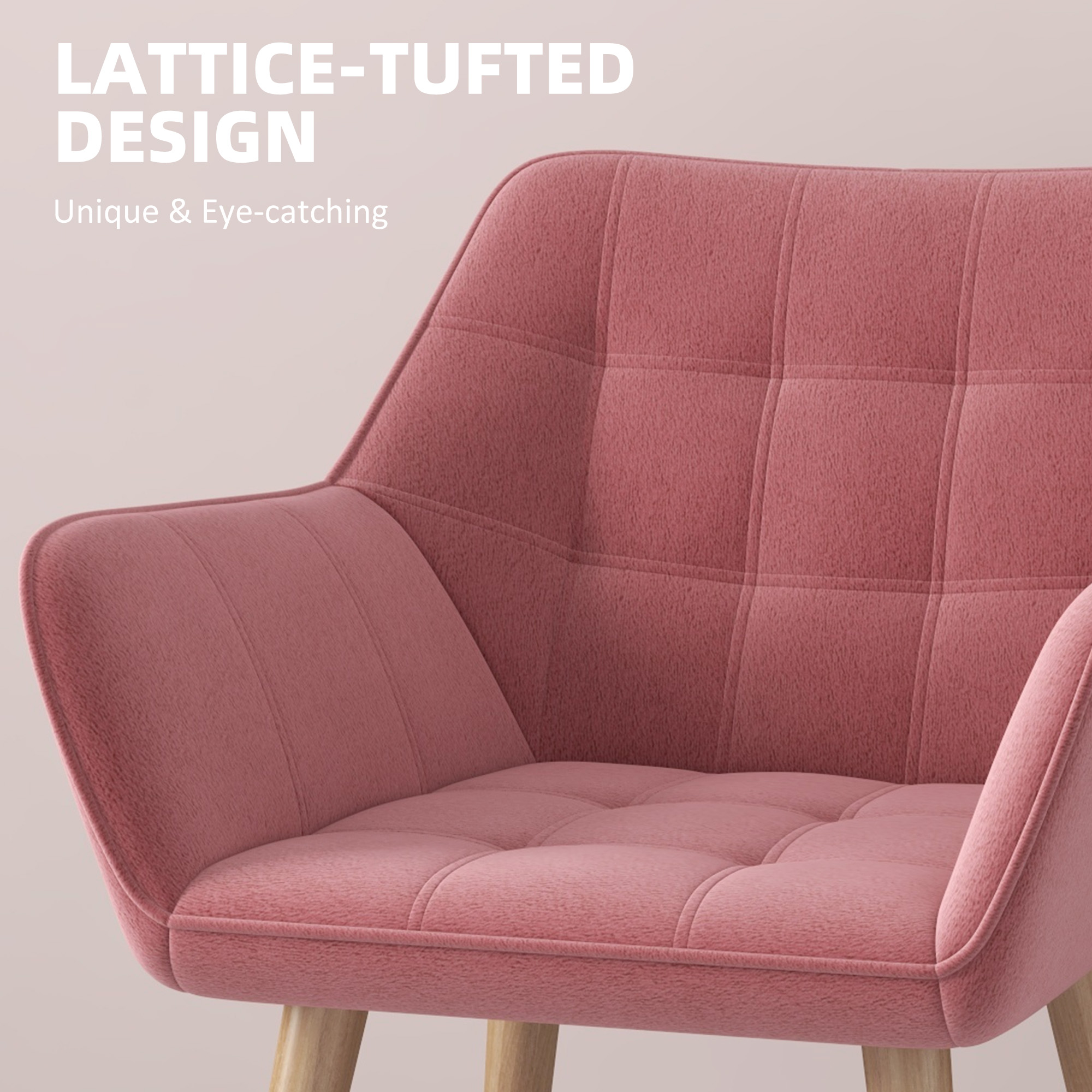 Accent Chair, Arm With Wide Arms, Slanted Back, Thick Padding And Rubber Wooden — image 4