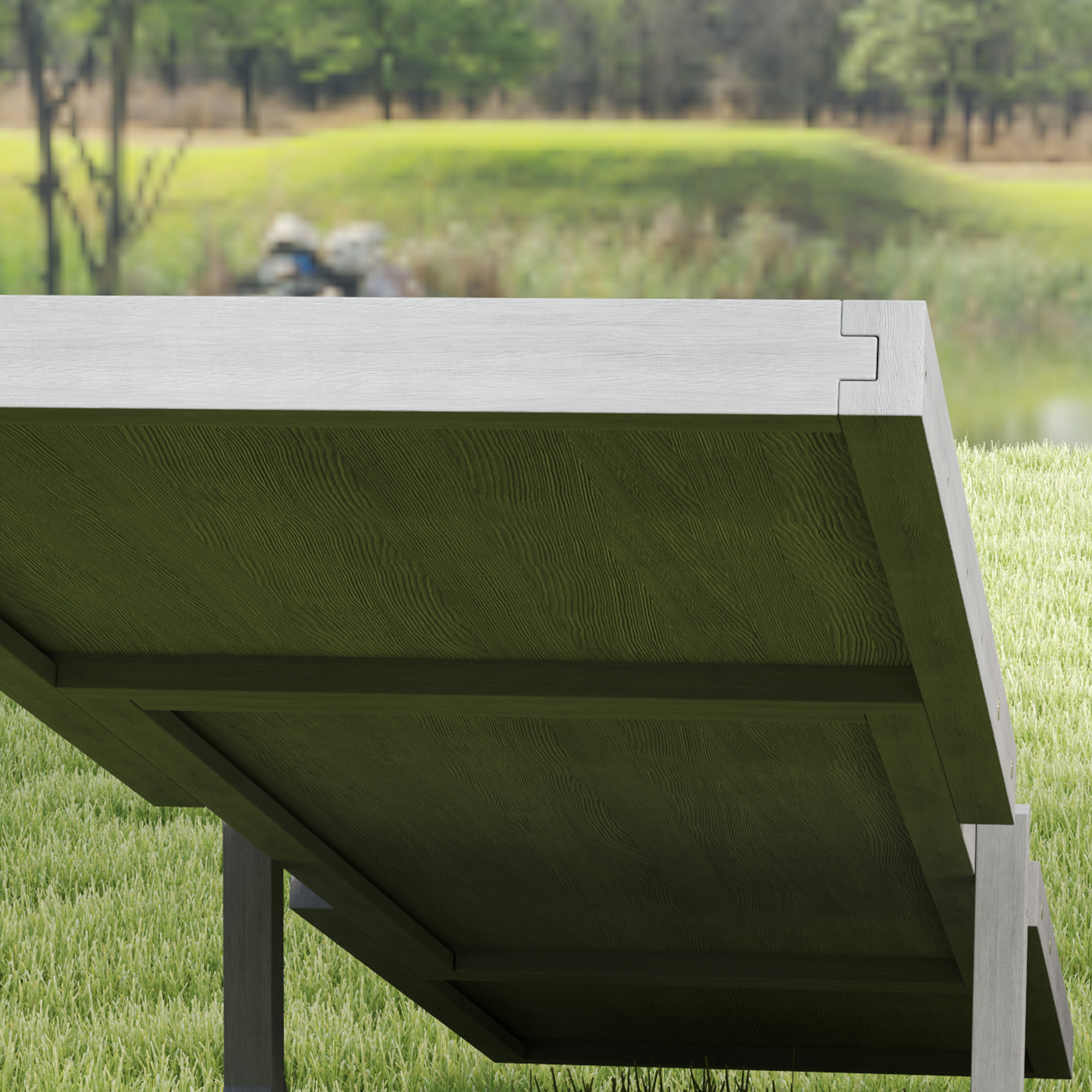  Wooden Dog Agility Seesaw for Training and Exercise, Weather Resistant, 83" L x 16" W x 14" H, Gray