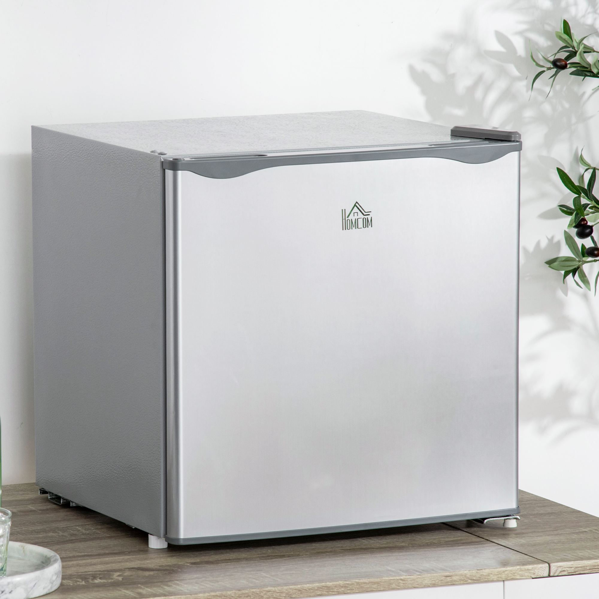  Mini Freezer Countertop, 1.1 Cu.Ft Compact Upright Freezer with Removable Shelves, Reversible Door for Home, Dorm, Apartment and Office, Gray