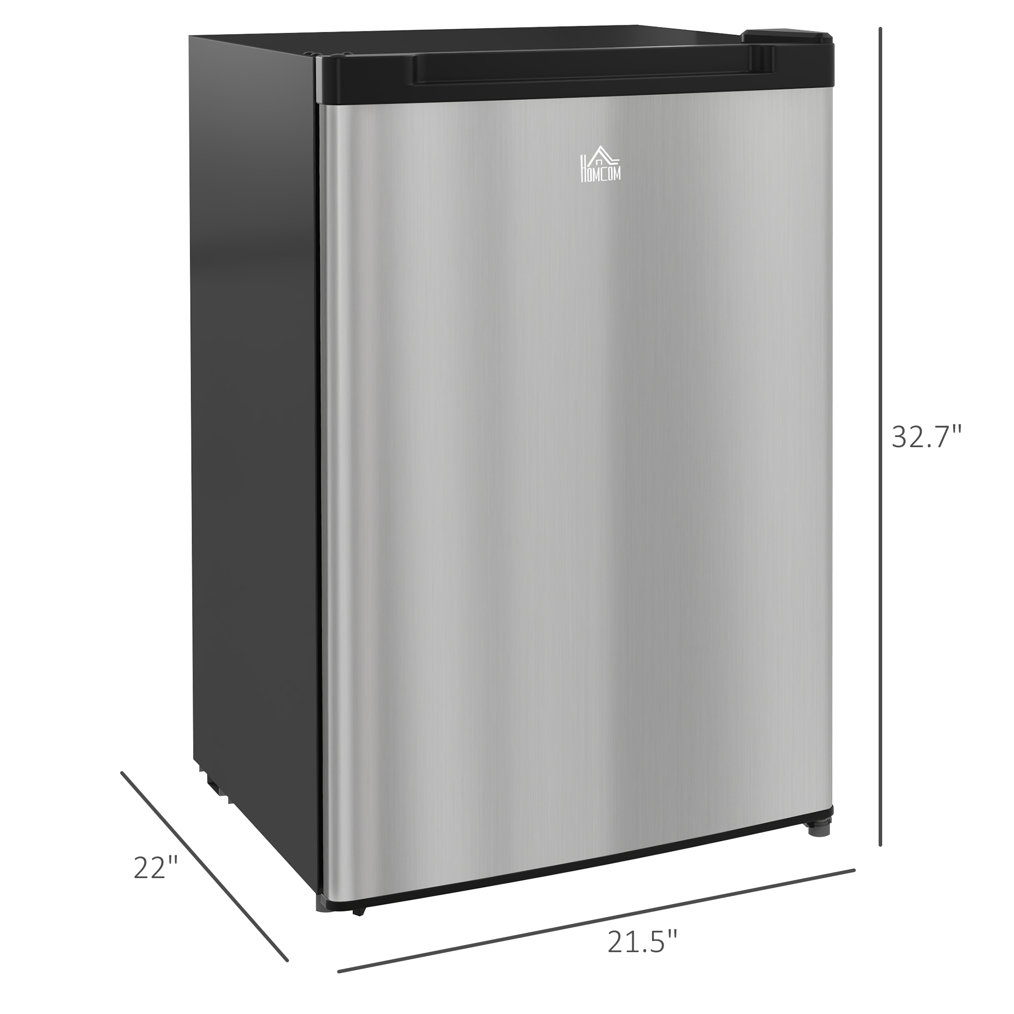  Upright Freezer, 3 Cu Ft Small Freezer with Reversible Single Door, Adjustable Thermostat for Home, Apartment, Silver