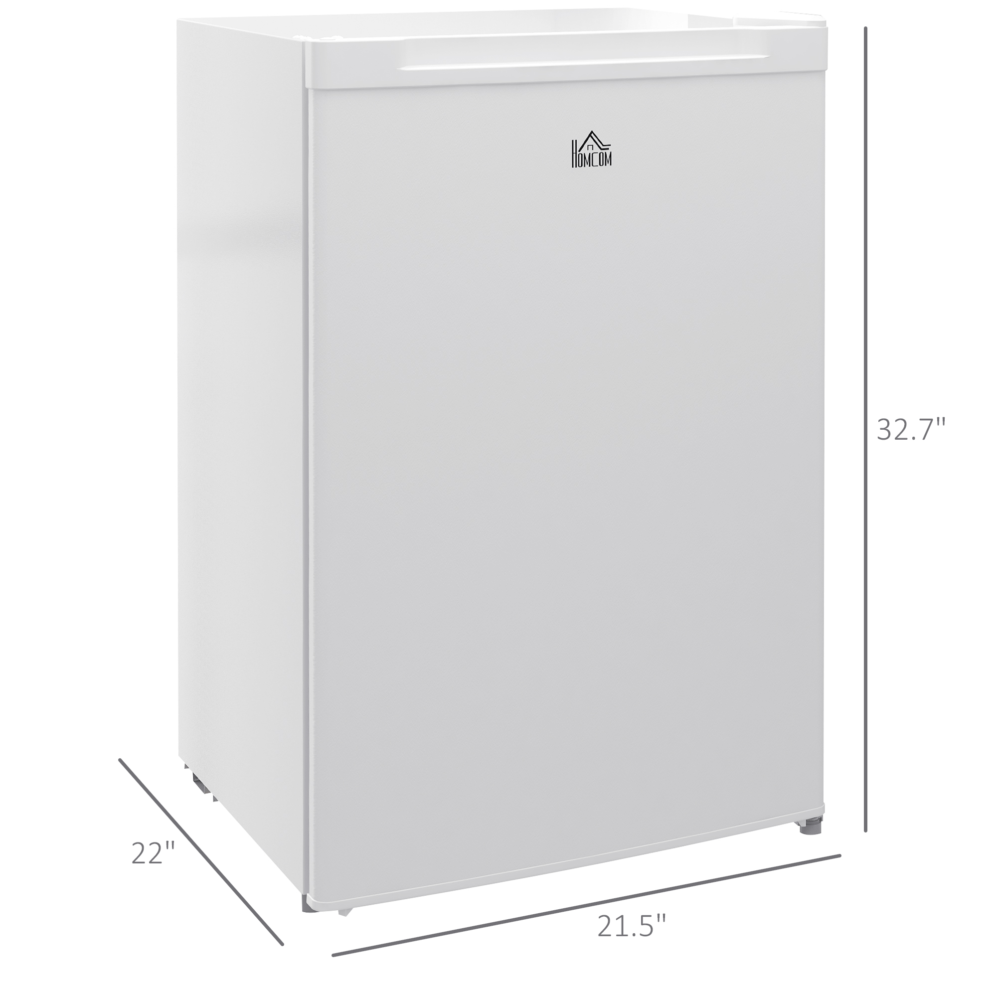  Upright Freezer, 3 Cu Ft Small Freezer with Reversible Single Door, Adjustable Thermostat for Home, Apartment, White