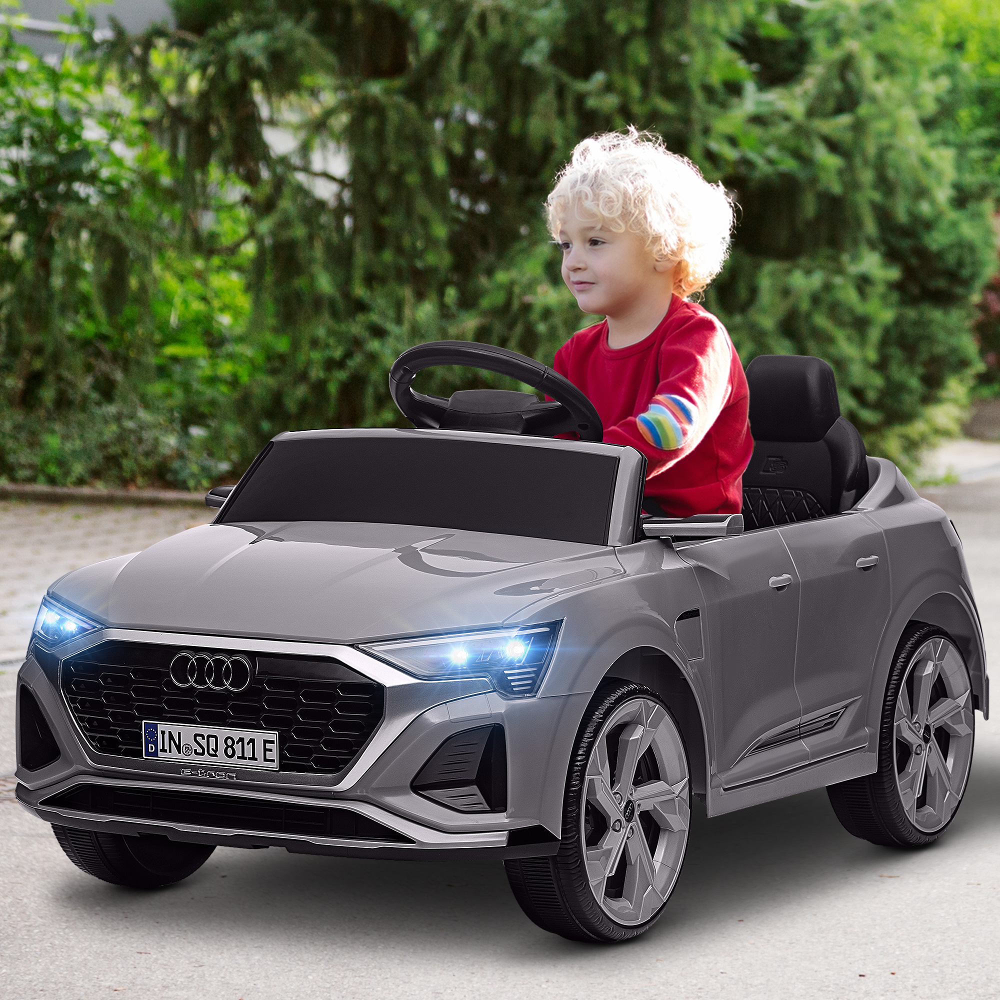 Audi Q8 E-tron Sportback Licensed 12V Ride On Car W Remote, 4 Spring Suspension — image 3