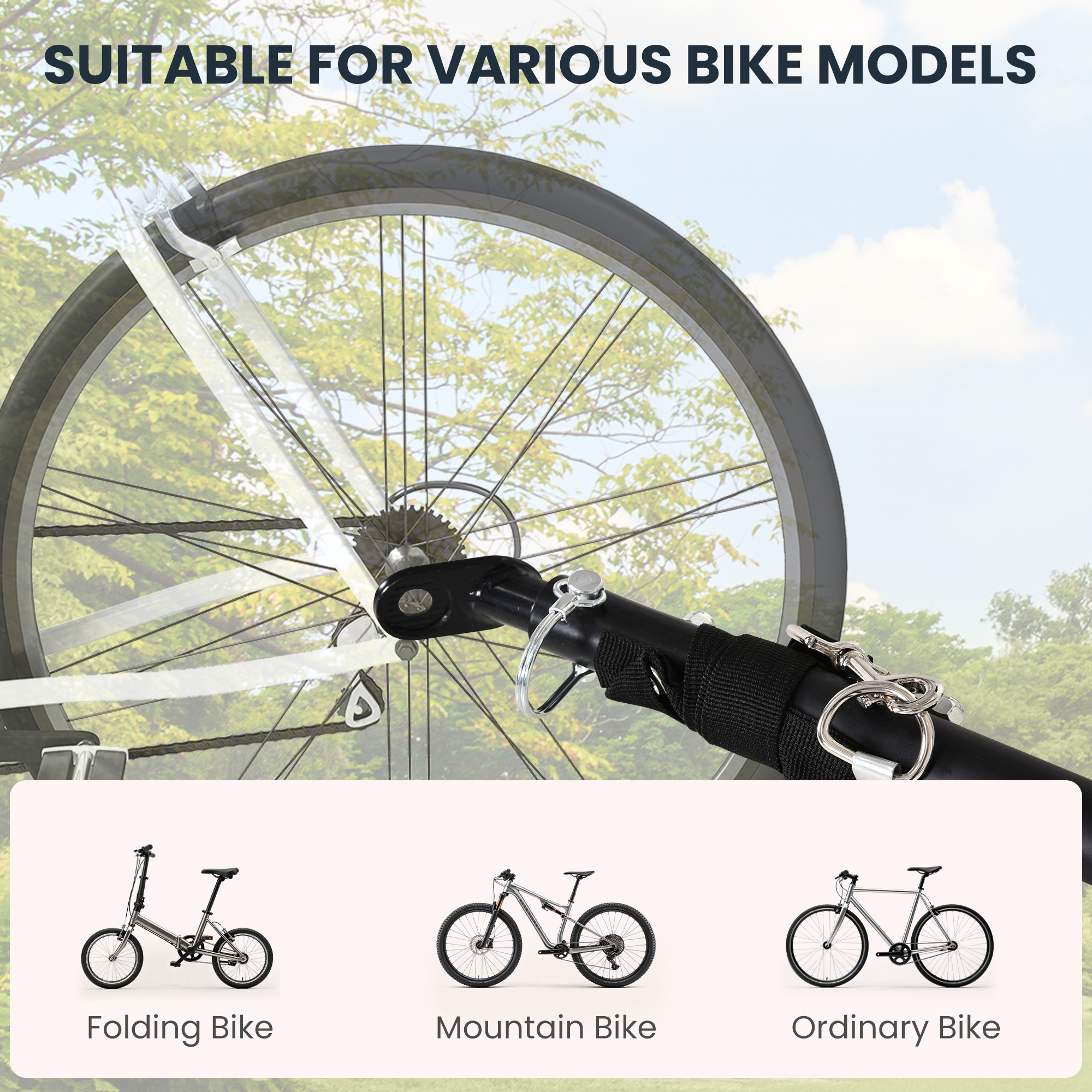 Bike Trailer — Foldable Bicycle Trailer with16 Inch Pneumatic — photo 5