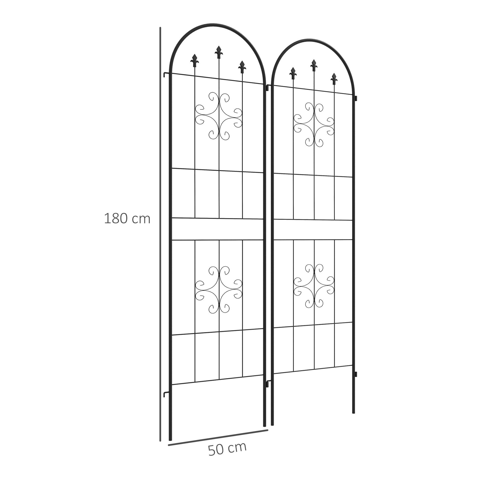 Set Of Two Spiral Anchor Garden Trellis Panels — image 5