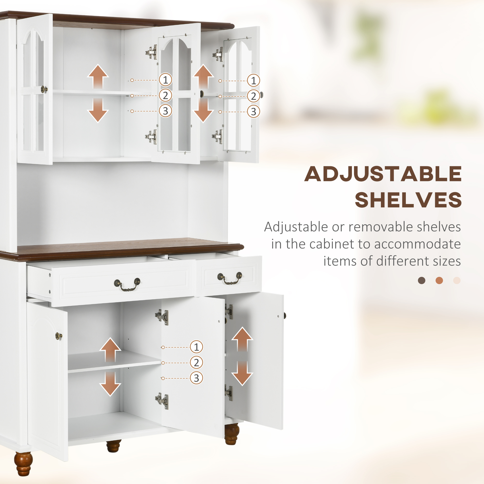 Kitchen Buffet with Hutch view 7