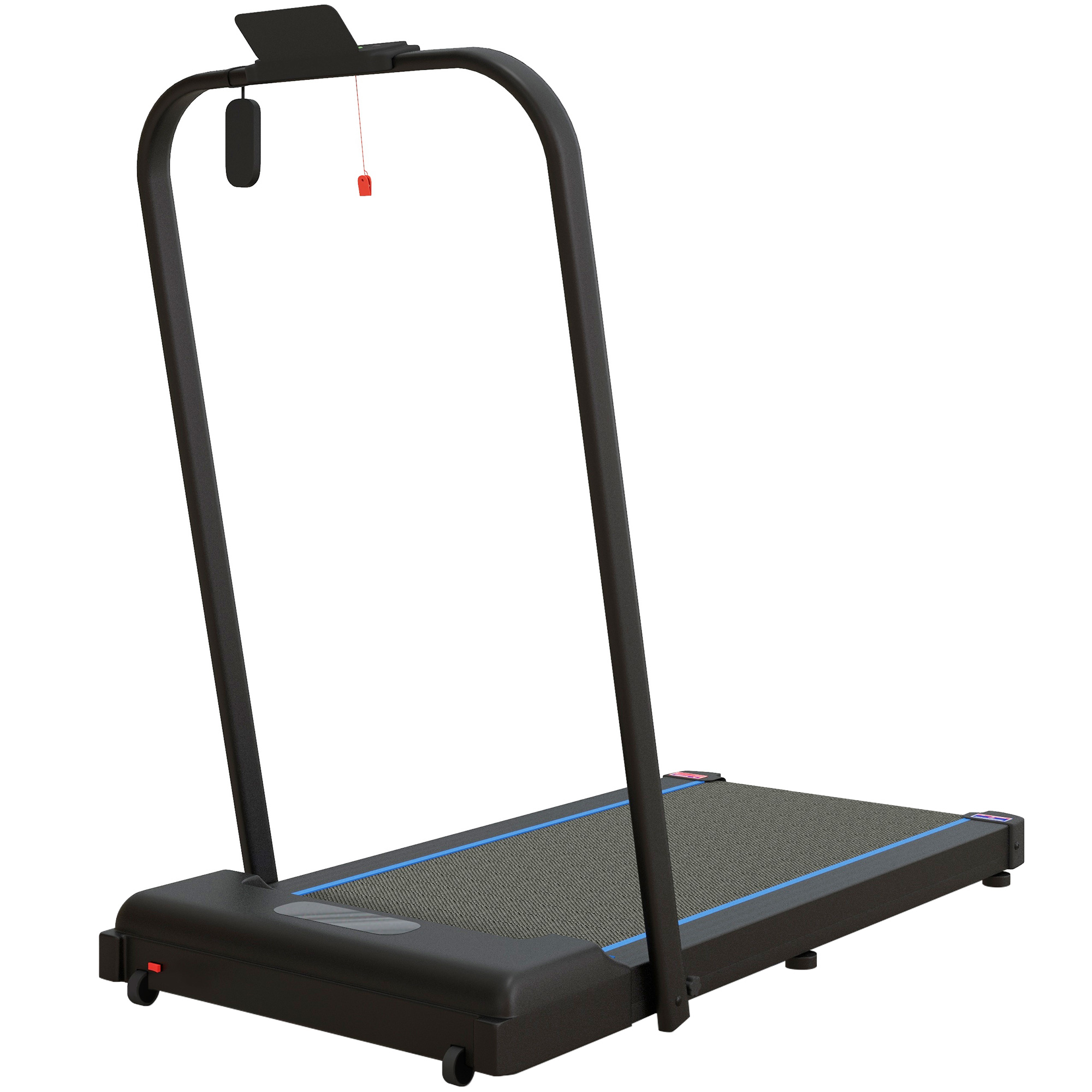 SPORTNOW 2.5HP Walking Pad, 1-6km/h Folding Treadmill With Remote Control And LED Display For Home Gym Office, Blue - Image 1