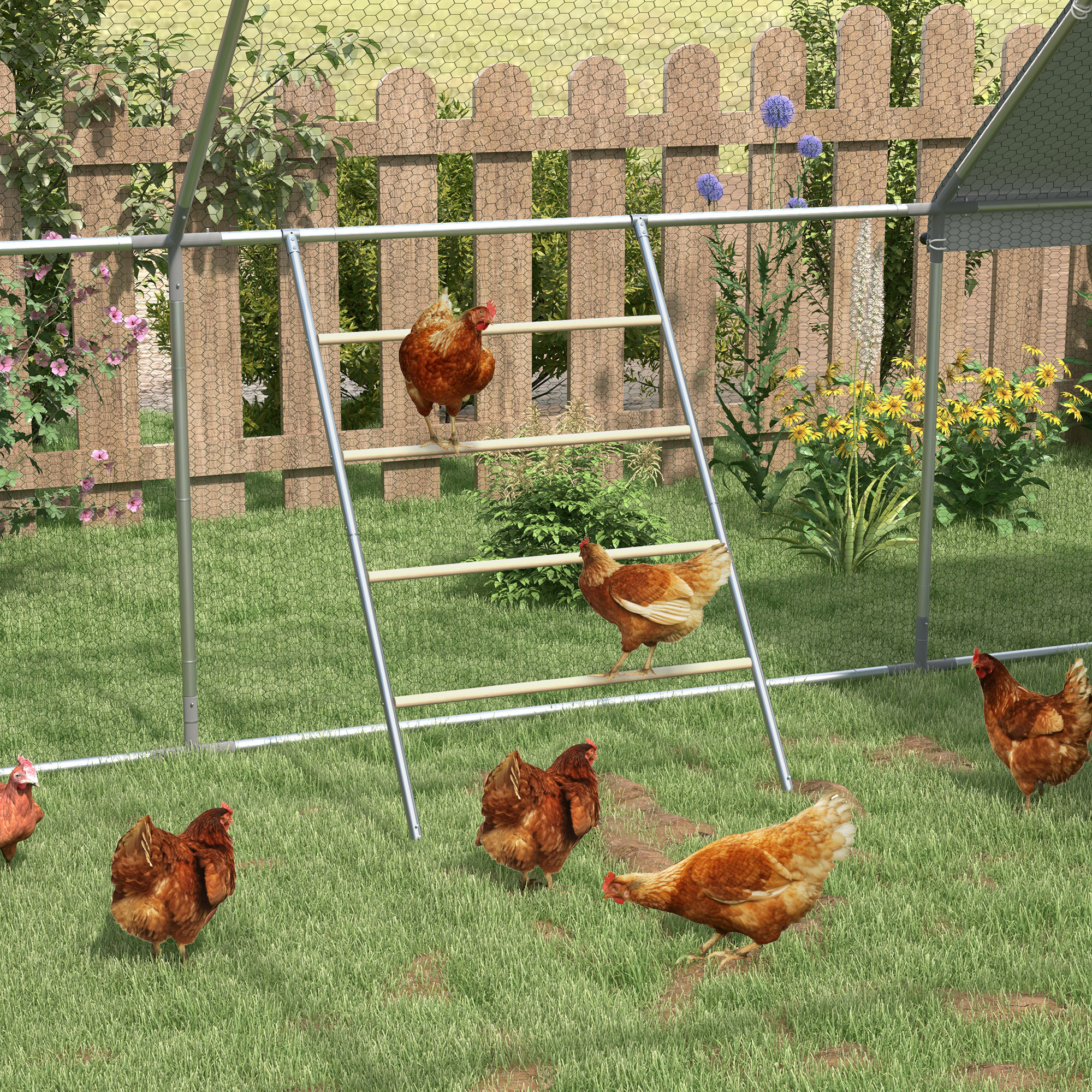  Chicken Roost for Coop, Jungle Gym Roosting Bar, 55" x 33.75"