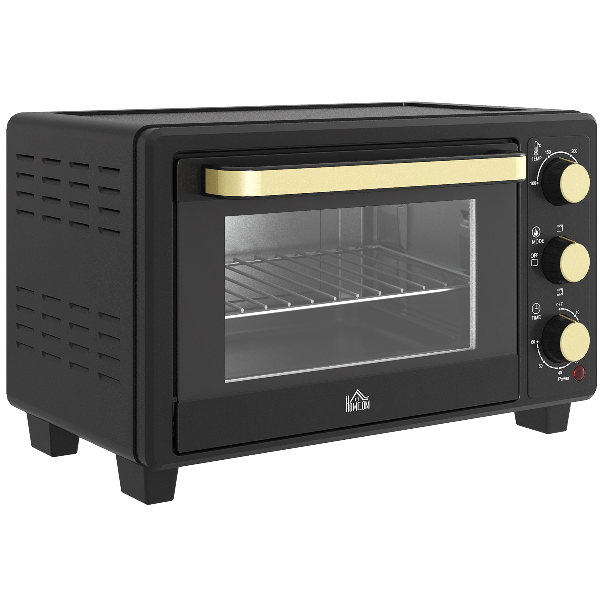 16L Mini 1400W Countertop Oven - Black