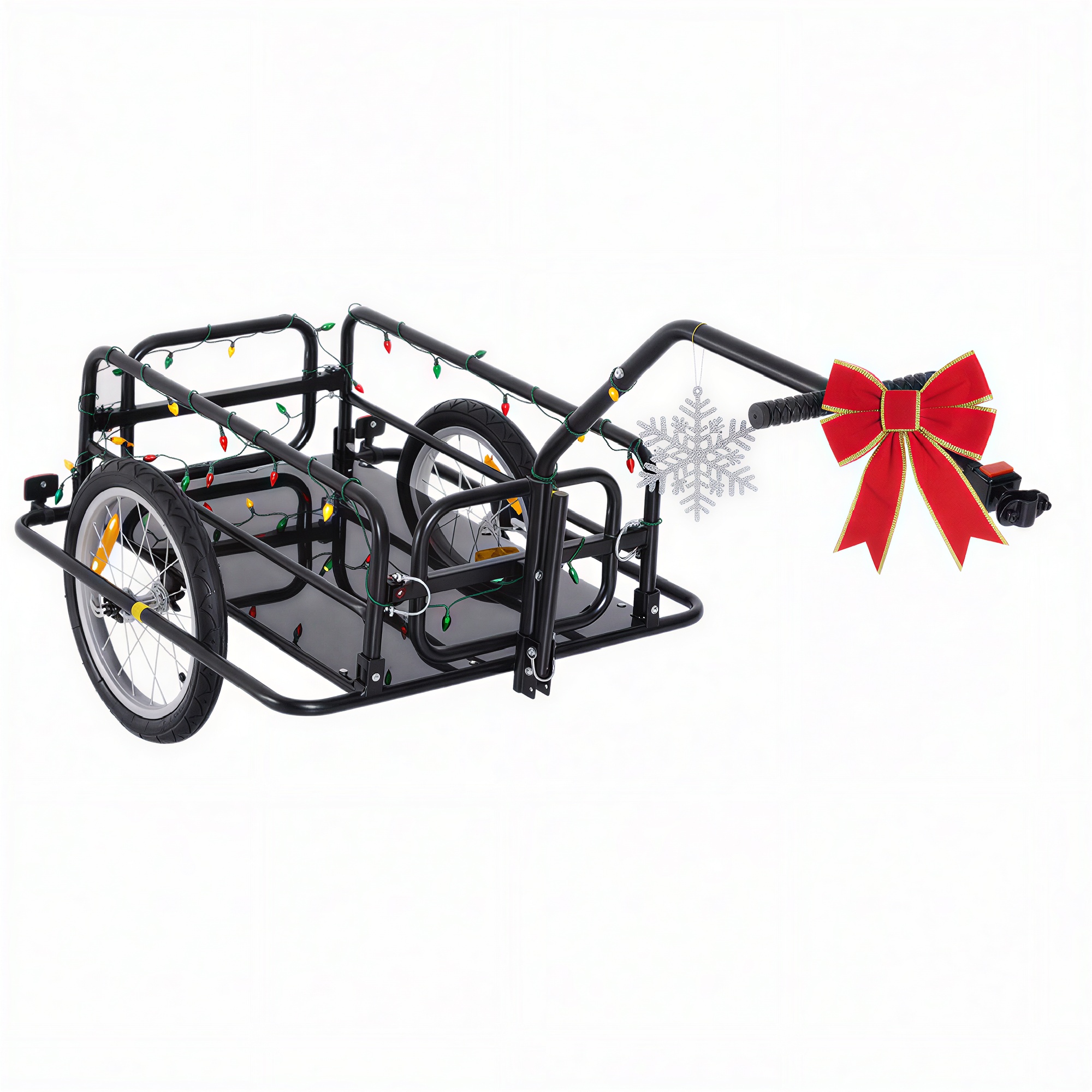 Foldable Bike Cargo Trailer Cart with Hitch
