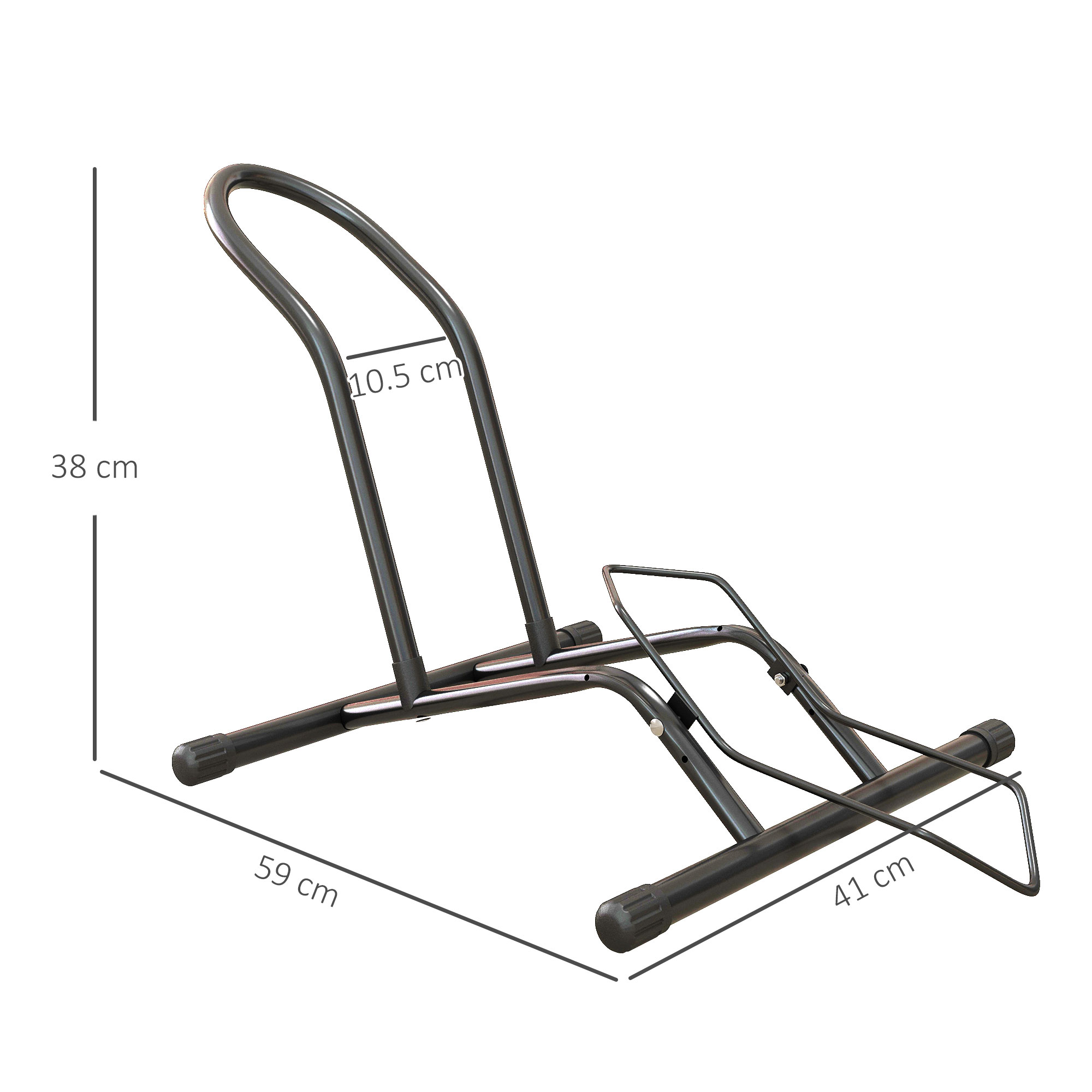 SPORTNOW Portable Bike Floor Stand, Freestanding Rack For 16"-29" — image 3