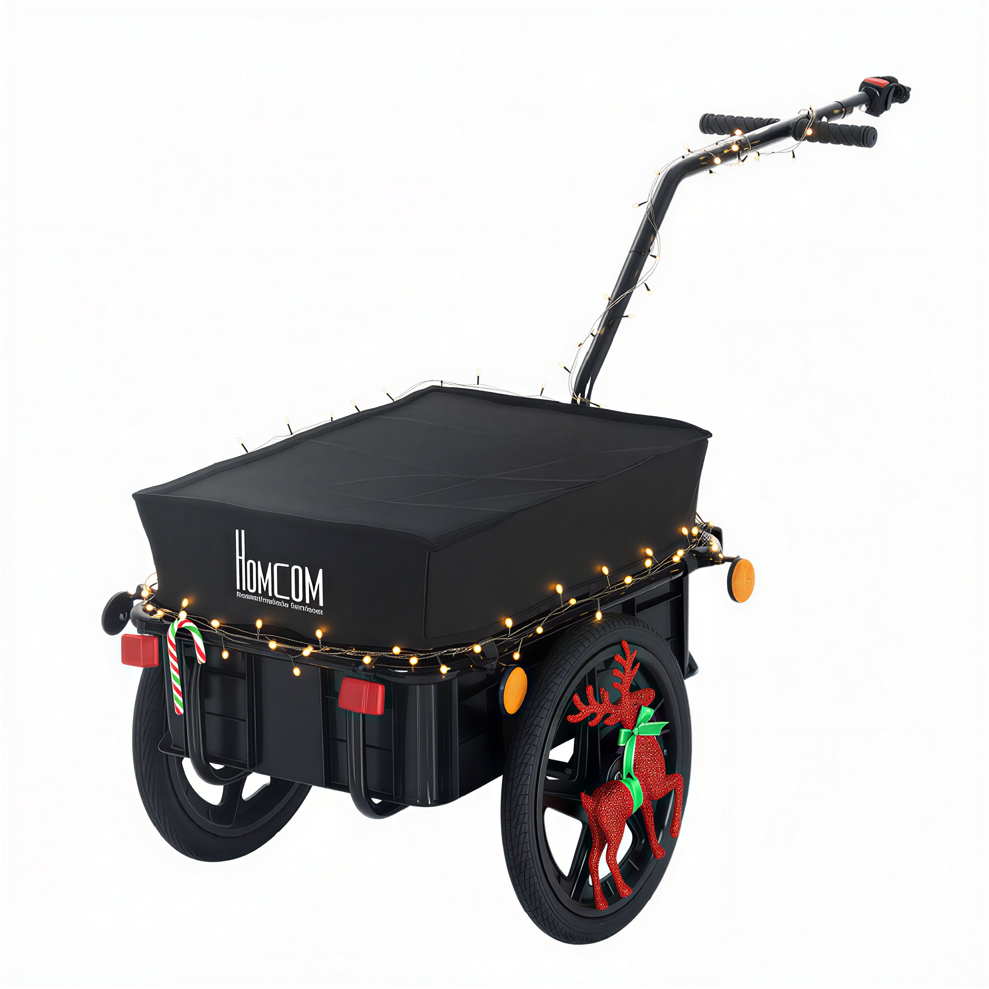 Bicycle Cargo Trailer with Removable Box and Waterproof Cover