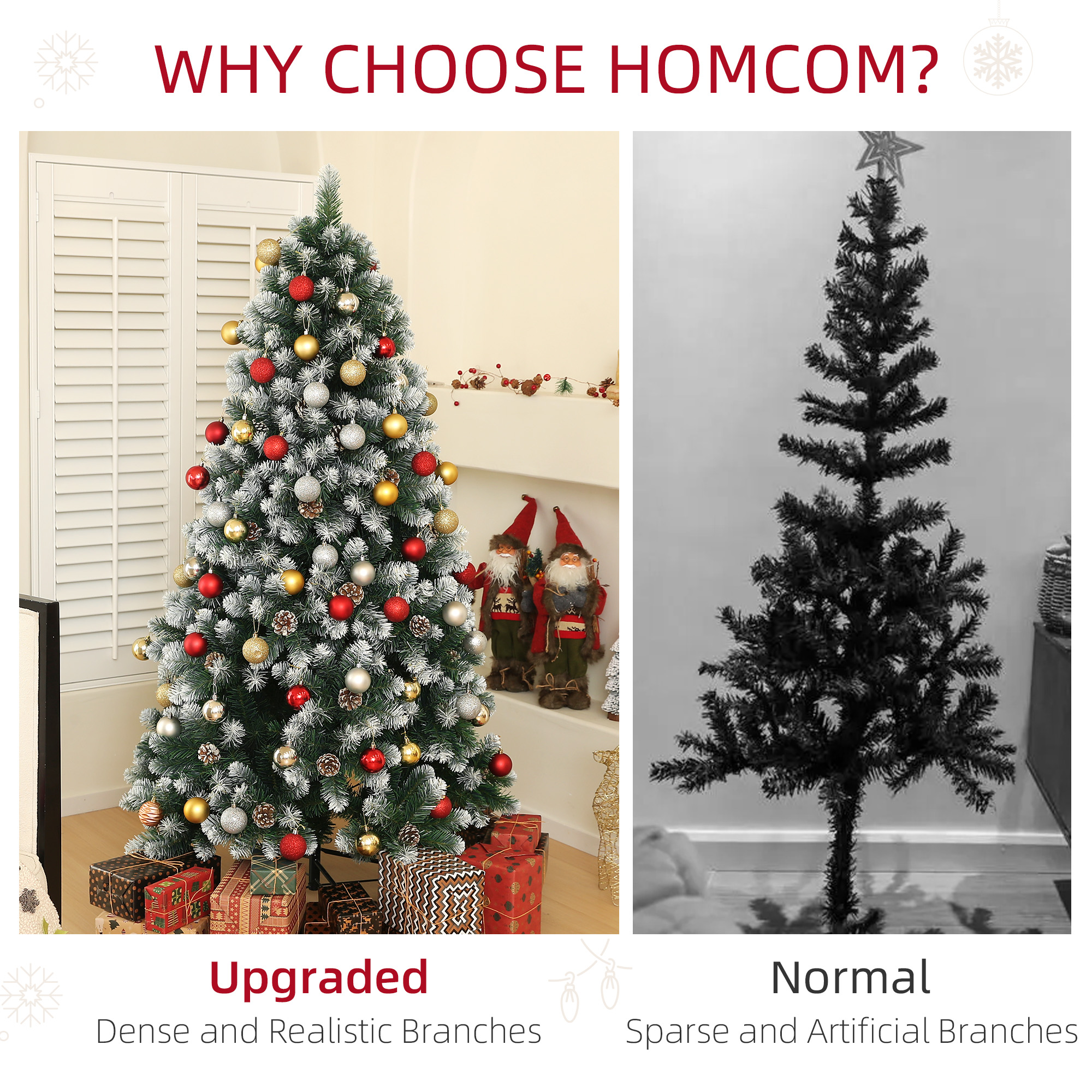 6ft Snow-Dipped Artificial Pine Christmas Tree — image 5