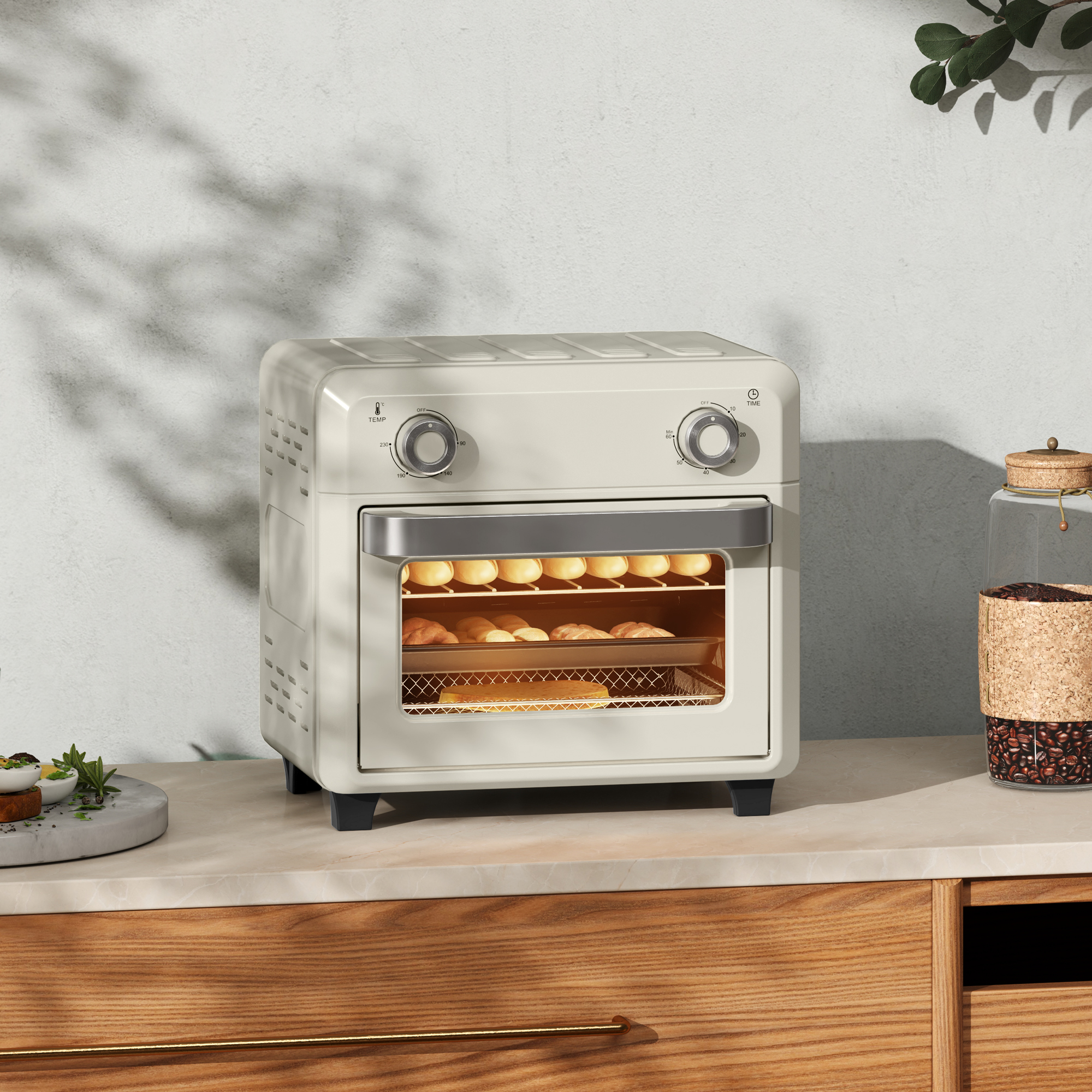 10L Air Fryer Oven, Mini Oil Free Cooking, Grill, Roast, Bake, With Adjustable — image 5