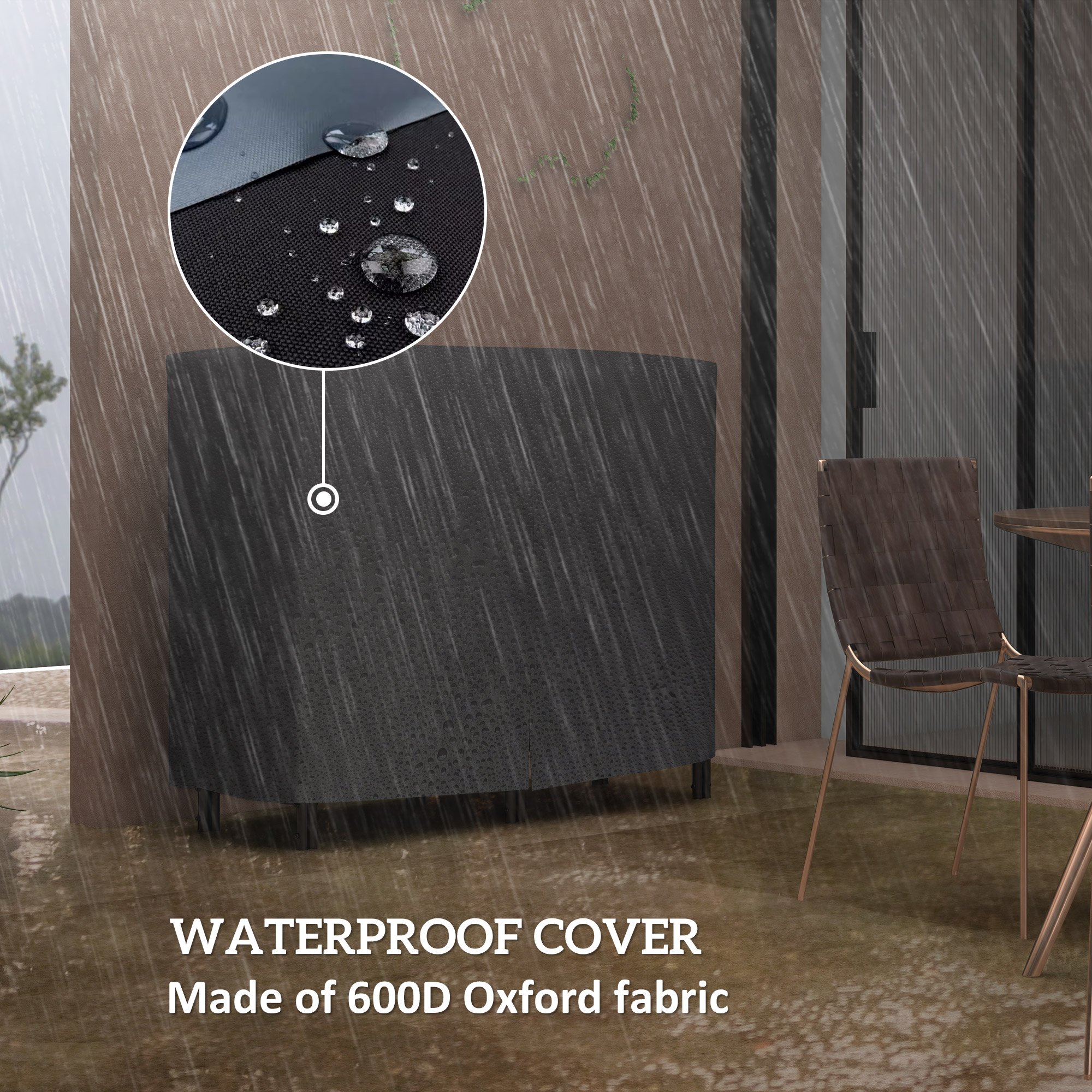 4FT Firewood Rack With Canvas Carrier Bag And 600D Oxford Waterproof Cover — image 5