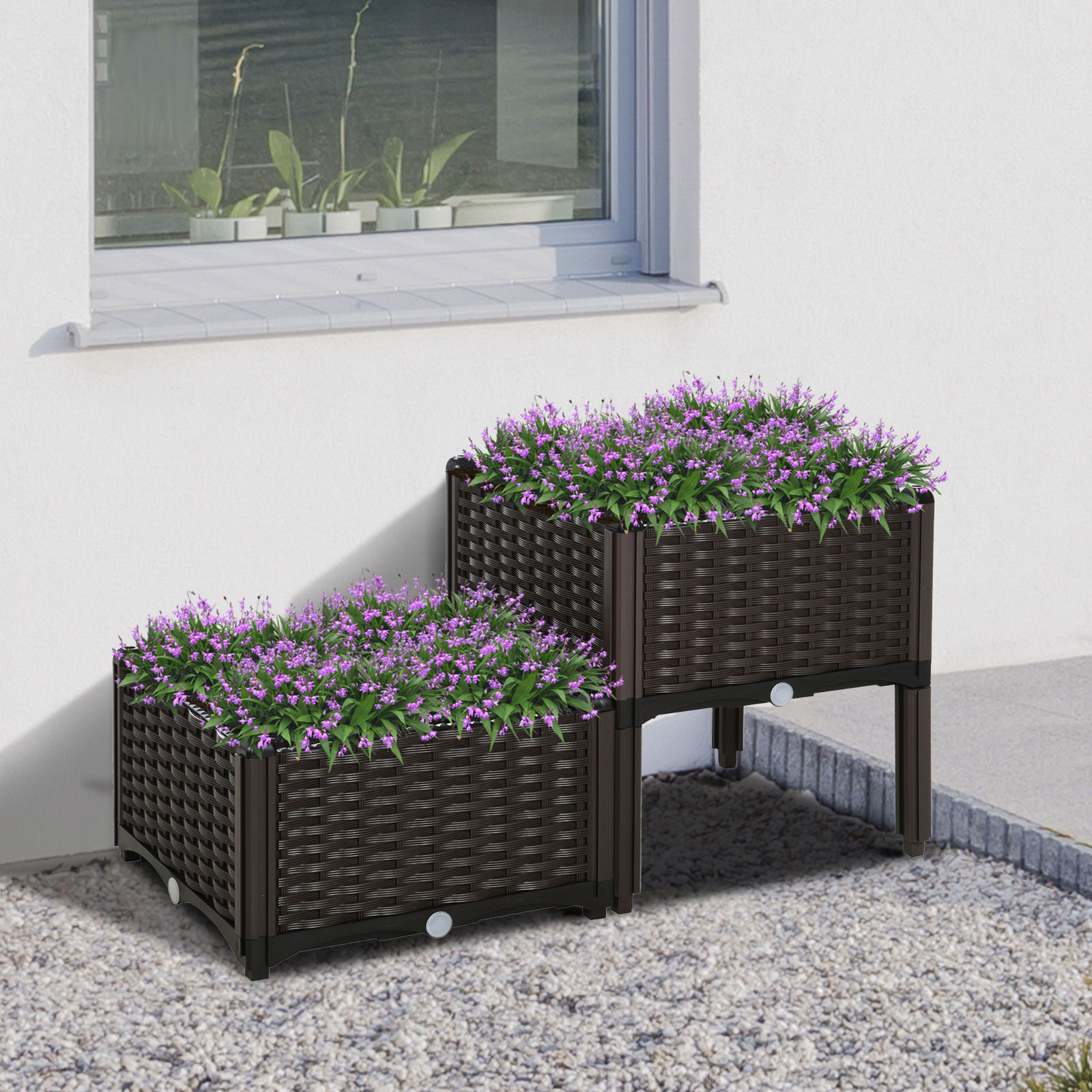 Raised Garden Bed with Legs, 2-Piece