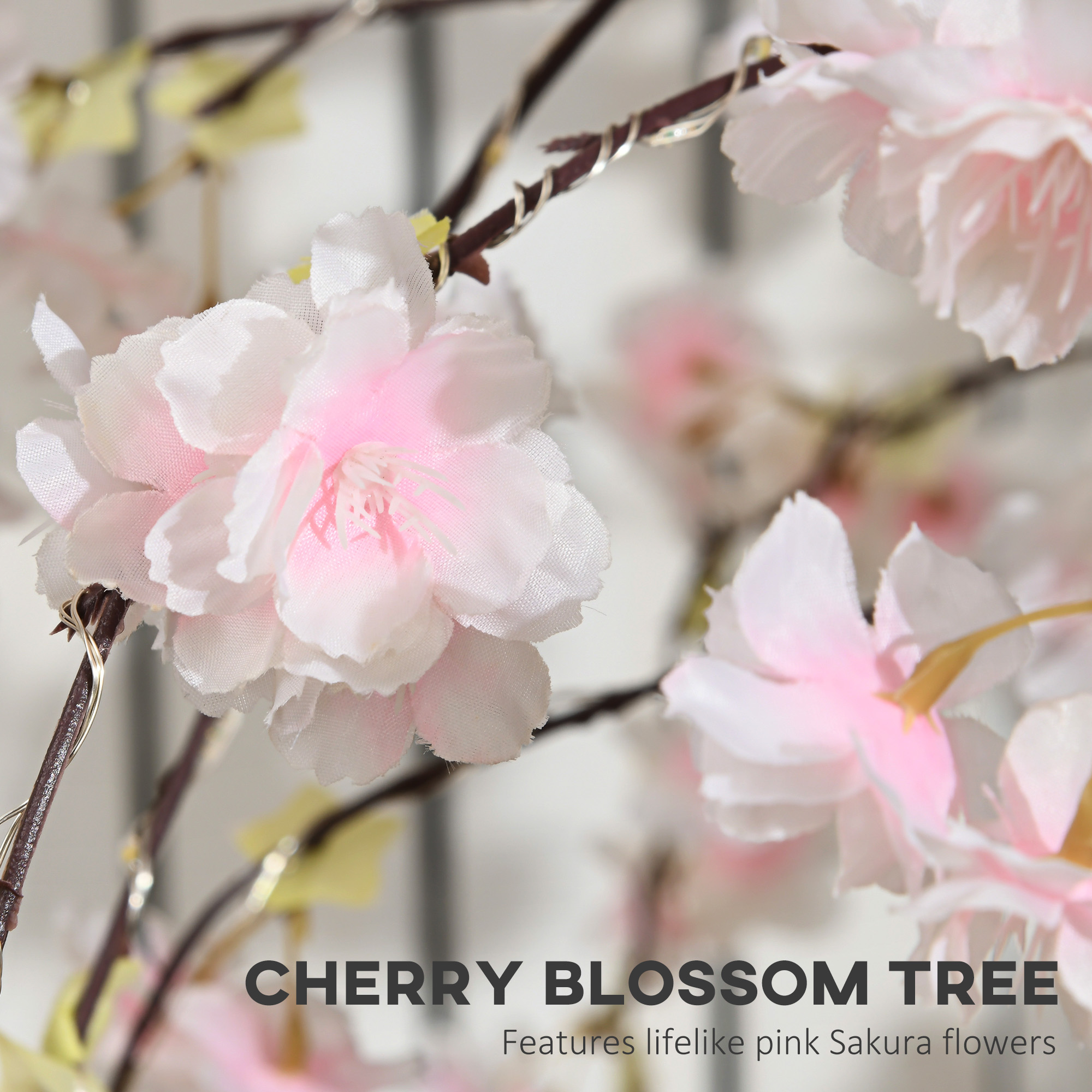450 LED Light Decorative Artificial Blossom Tree - Pink — image 2