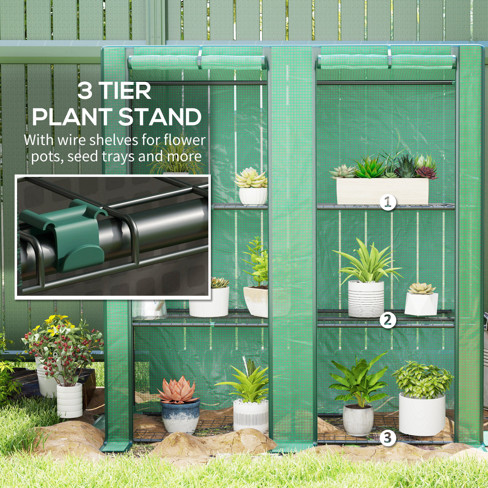 Three-Tier Mini Greenhouse - Green — image 4