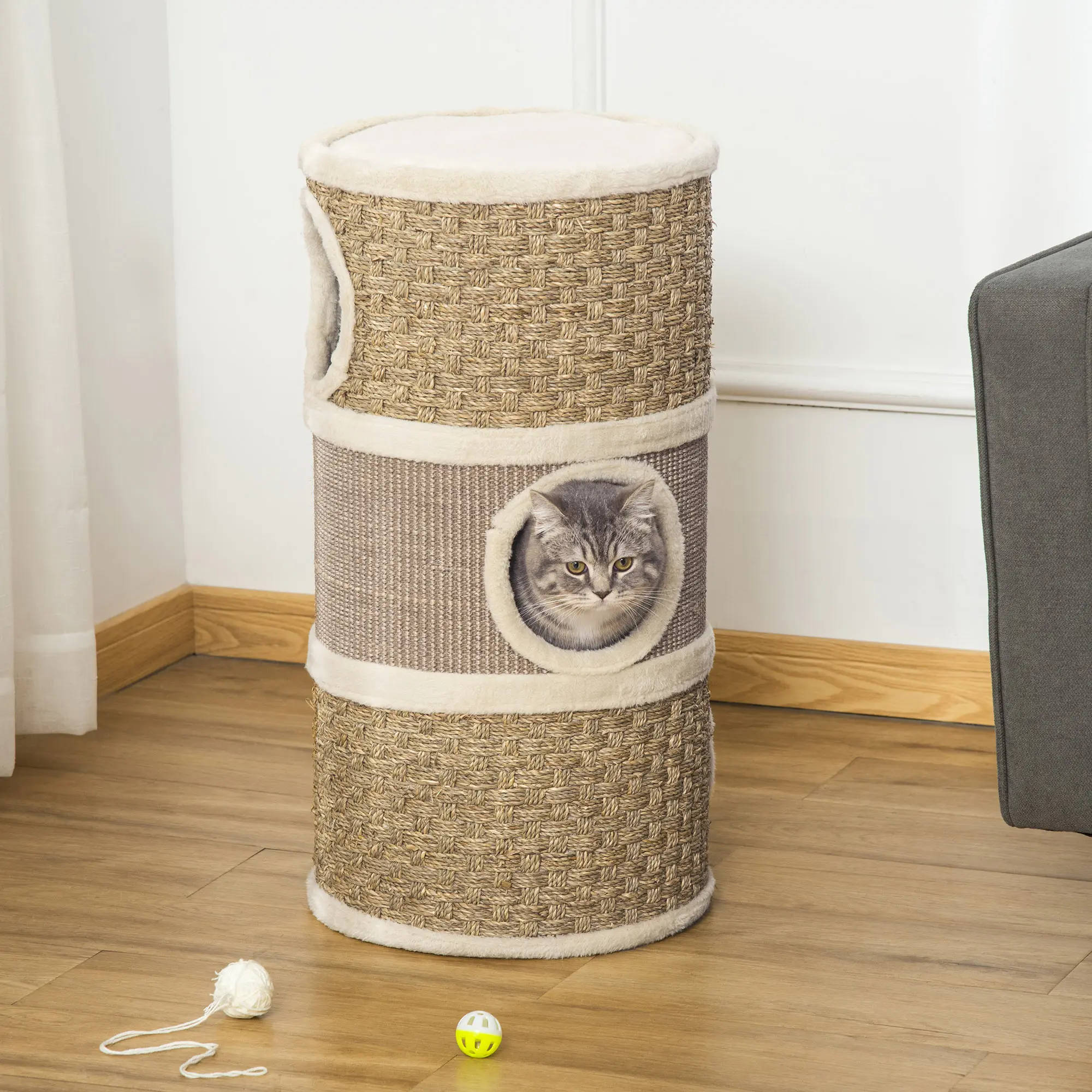 28 Inch Cat Condo, 3 Story Hideaway